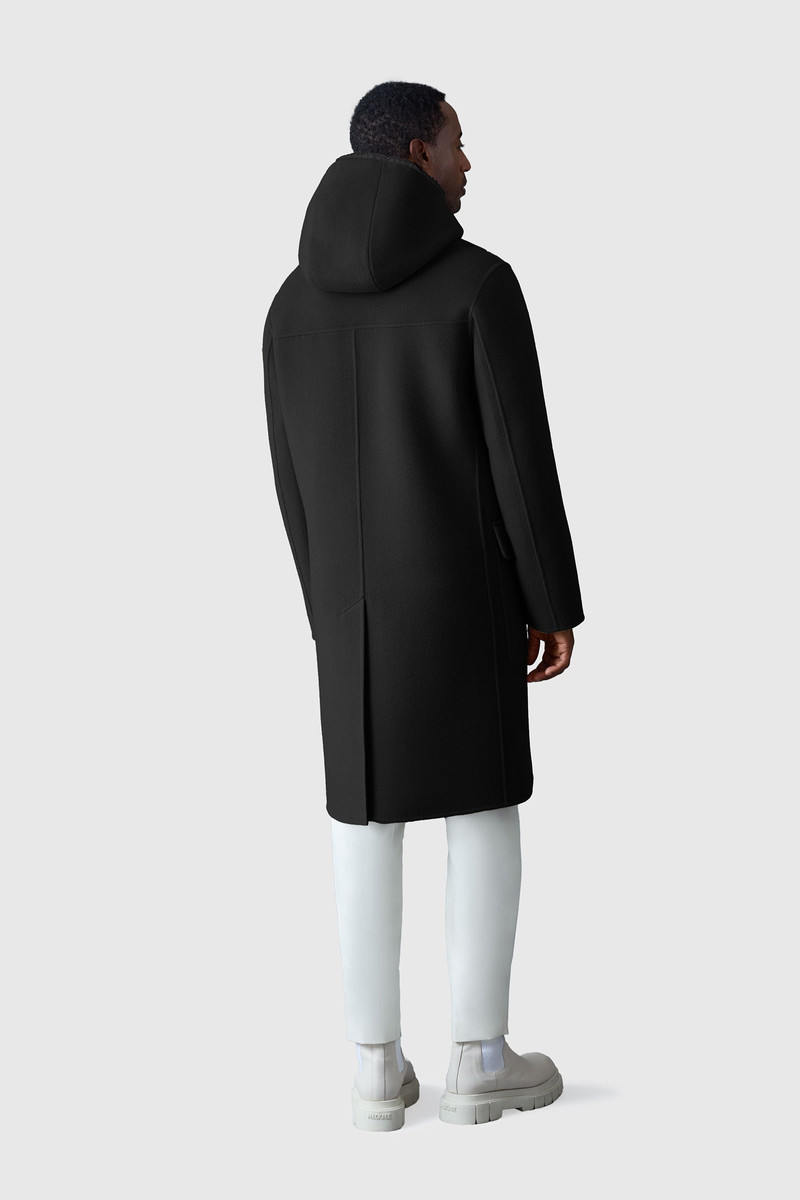 ABRAHAM Heavy double face wool long hooded coat 4