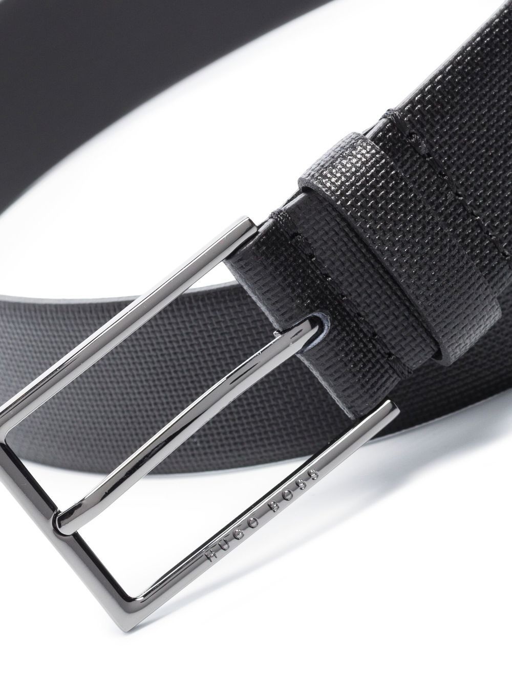 buckle-fastening leather belt - 3