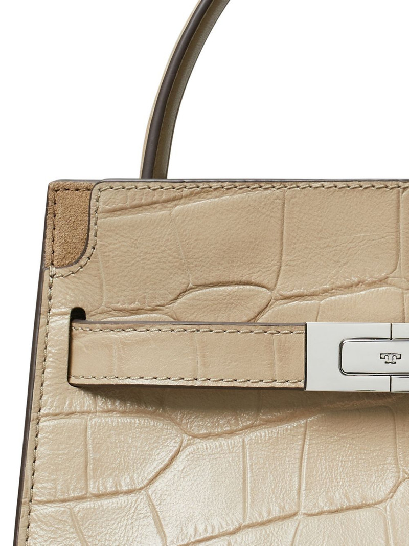 petite Lee Radziwill croc-embossed double bag 4