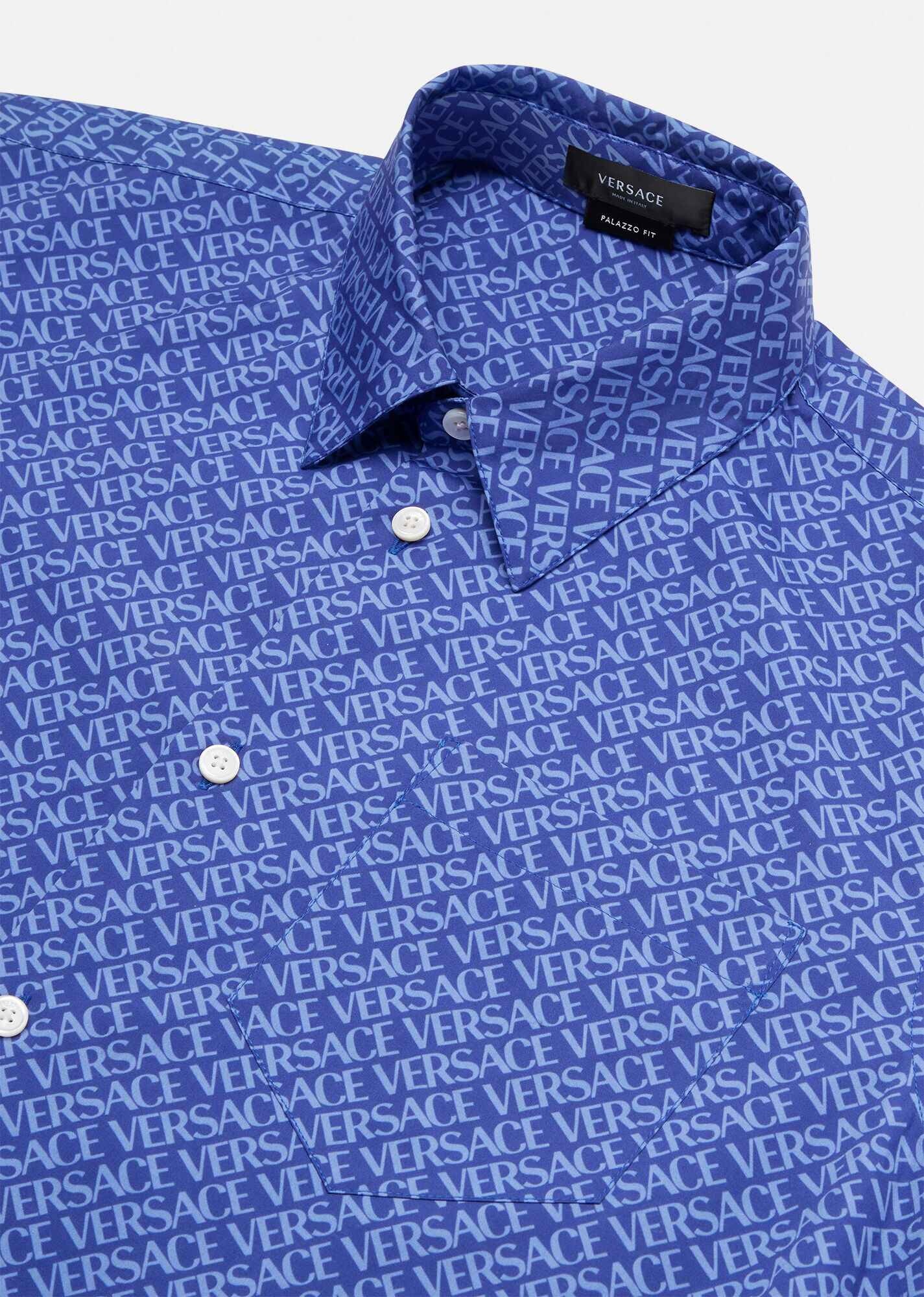 Logo Print Cotton Poplin Shirt - 5