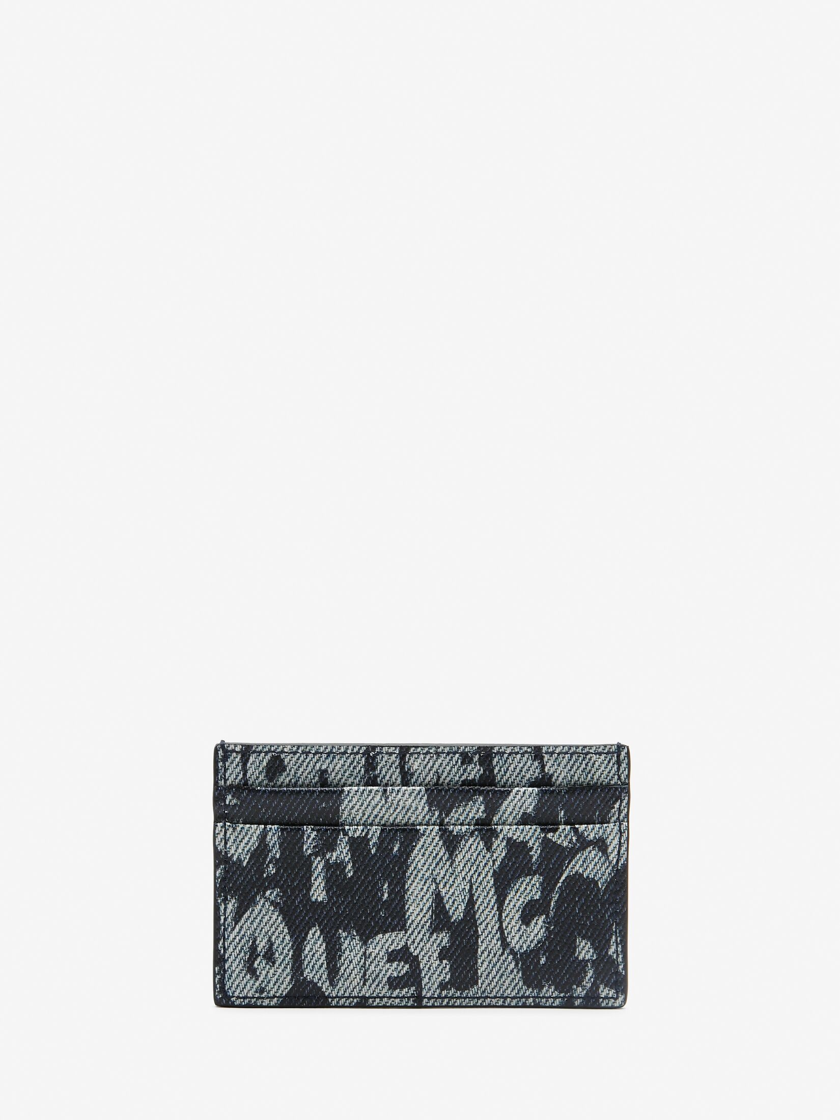 Men's McQueen Graffiti Card Holder in Blue - 3
