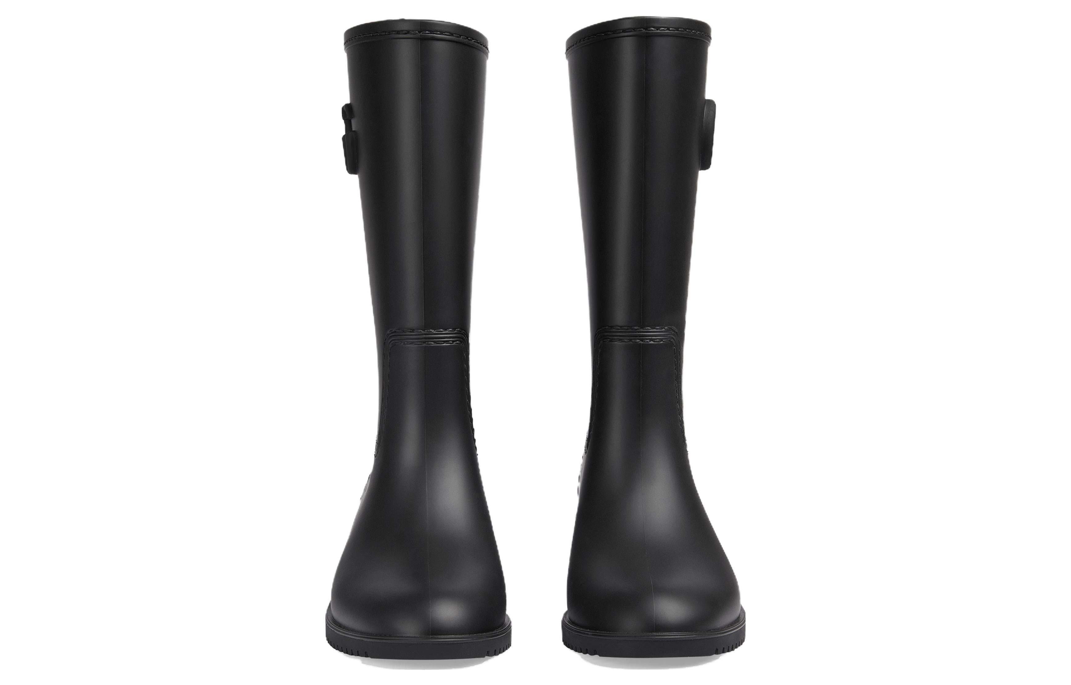 (WMNS) Gucci Double G Rain Boot 'Black Rubber' 762700-J8710-1000 - 4