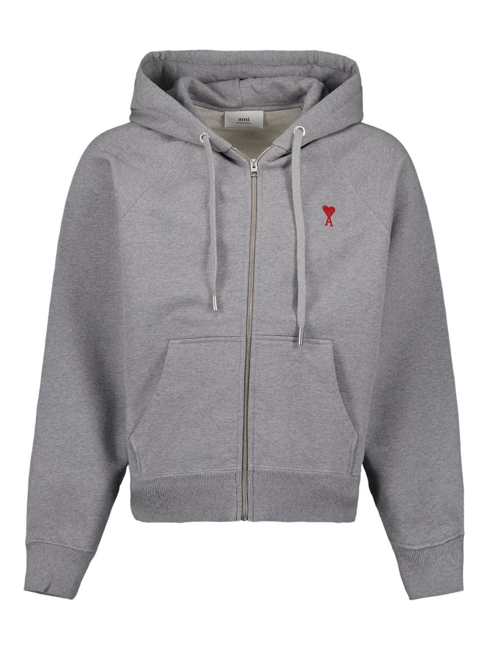 Ami de Coeur-embroidered zip-up hoodie - 1