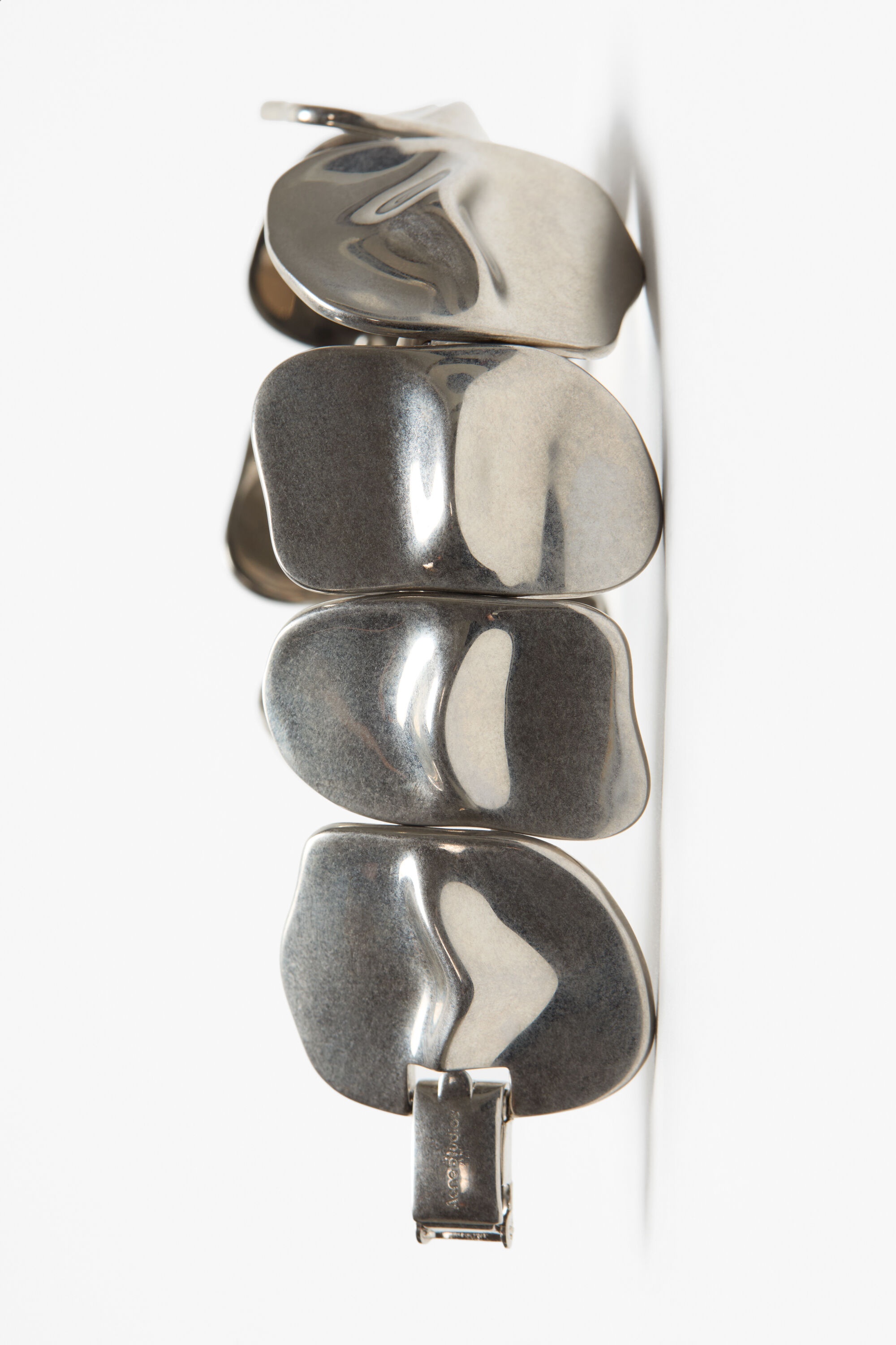 Brass croco scale bracelet - Silver - 3