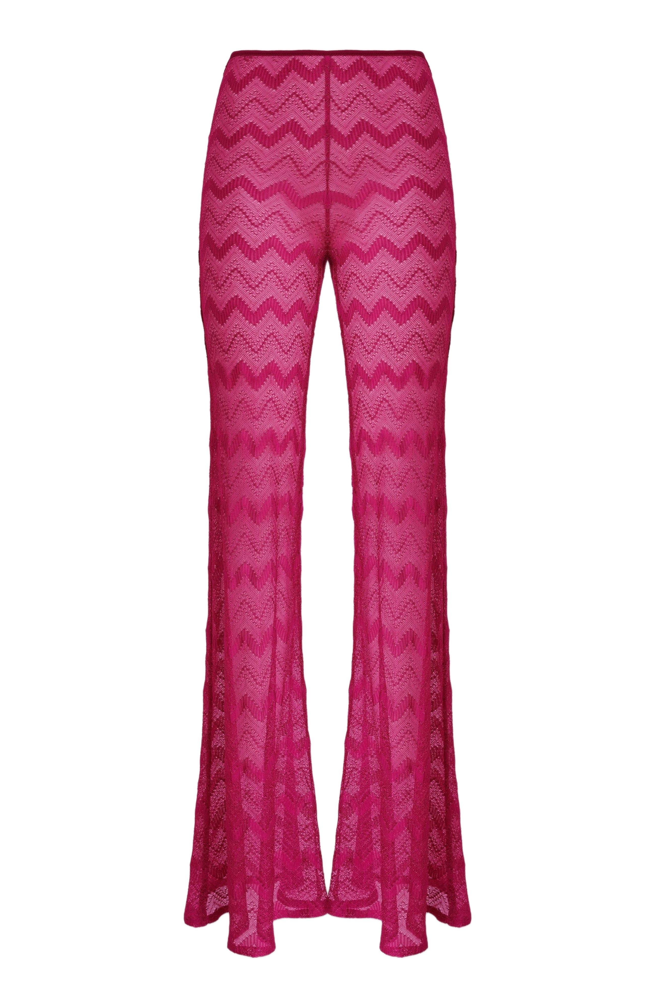 Missoni Flare Cover-up Trousers In Zig Zag Lamé Viscose in Purple at Nordstrom - 2