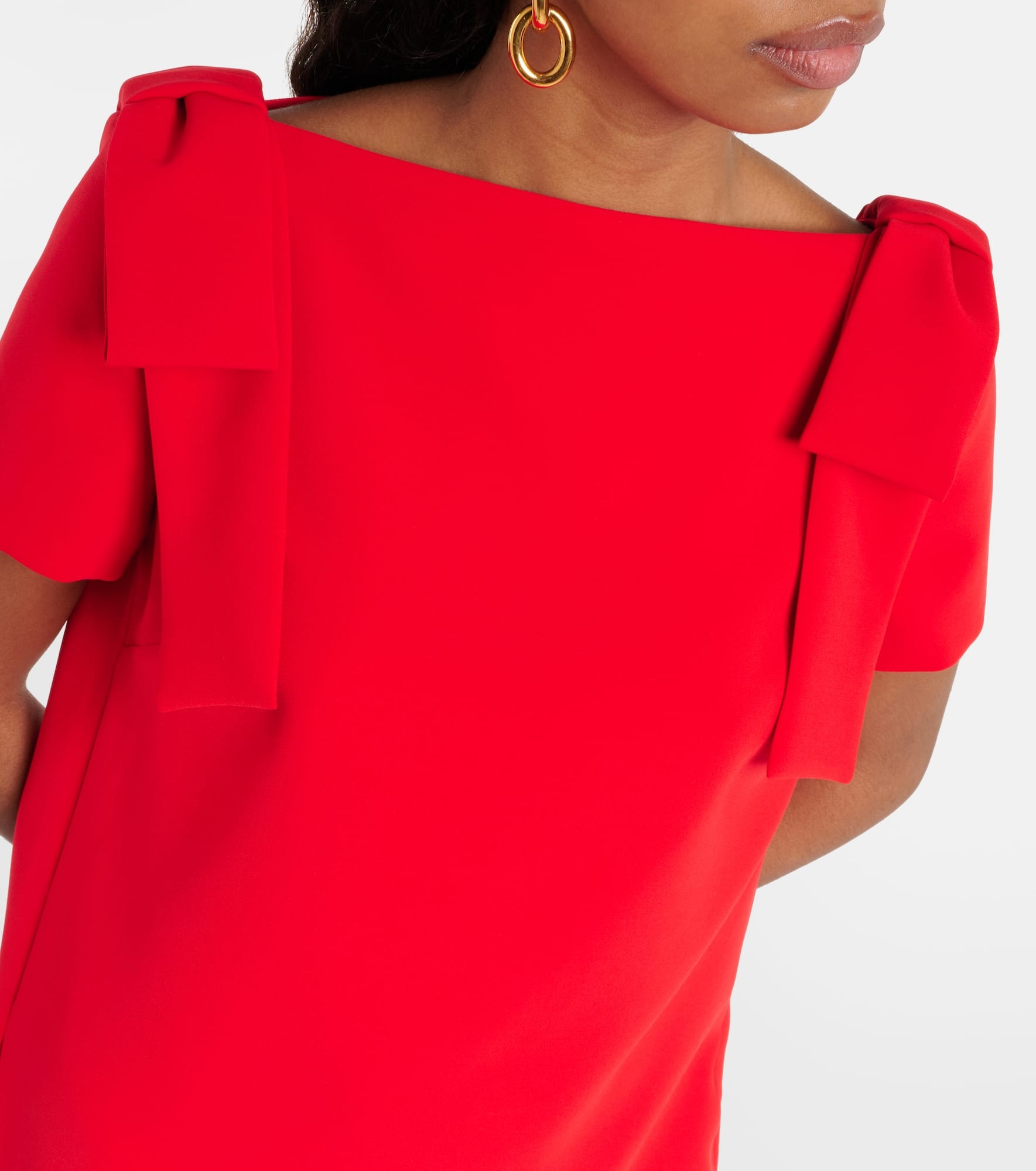 Bow-detail crêpe minidress - 4