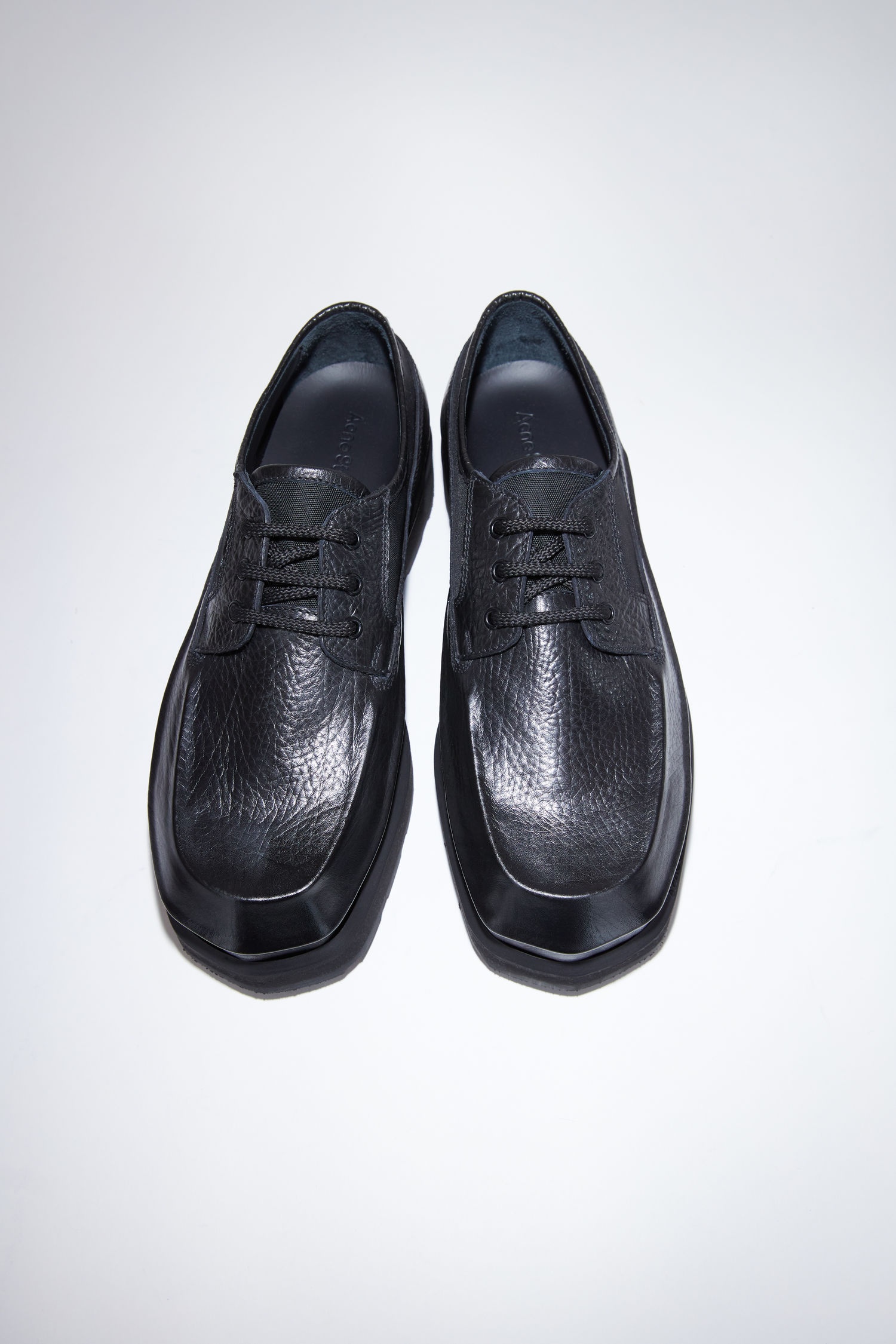 Leather derby shoes - Black - 2