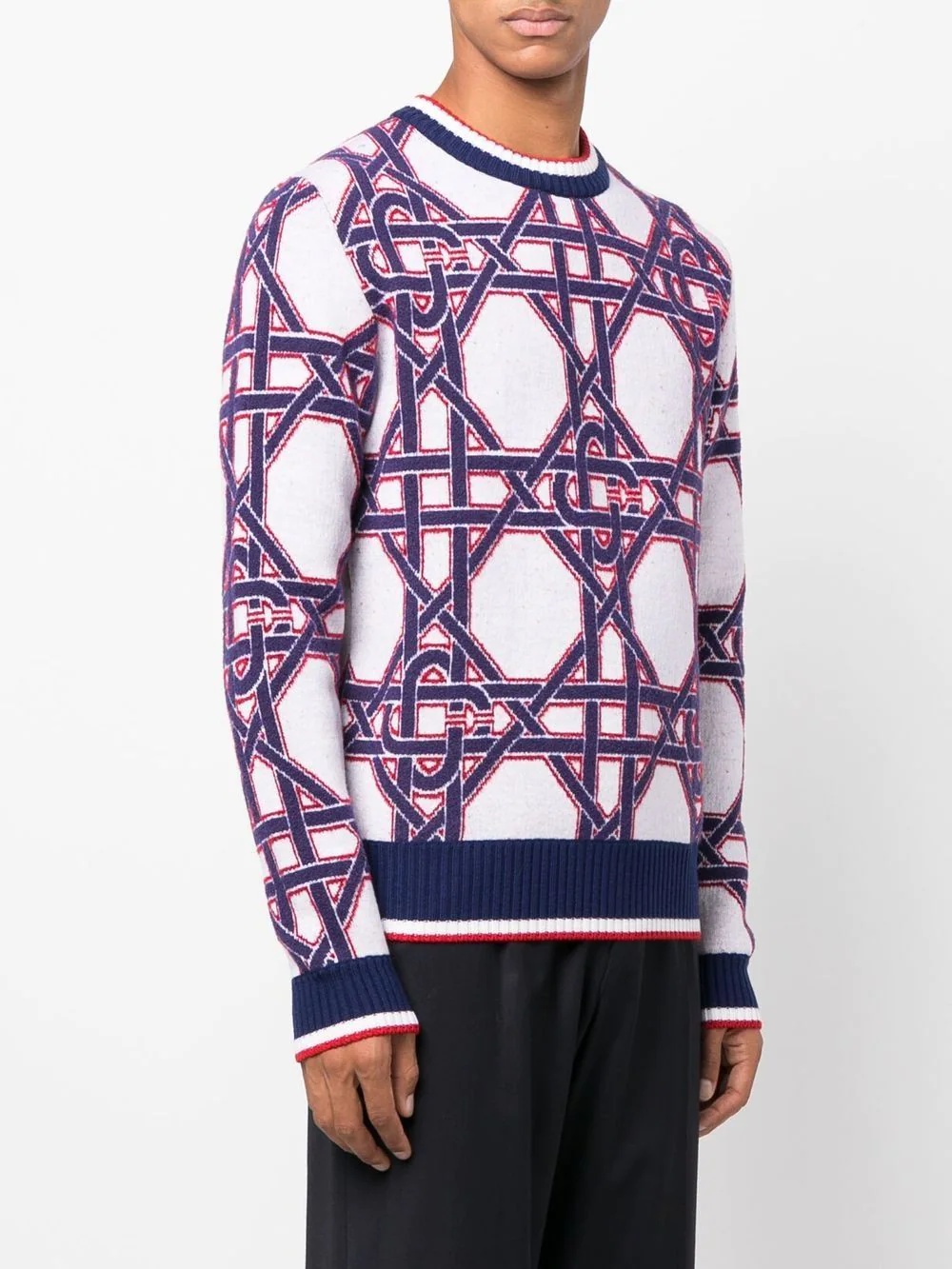 intarsia-knit logo jumper - 3