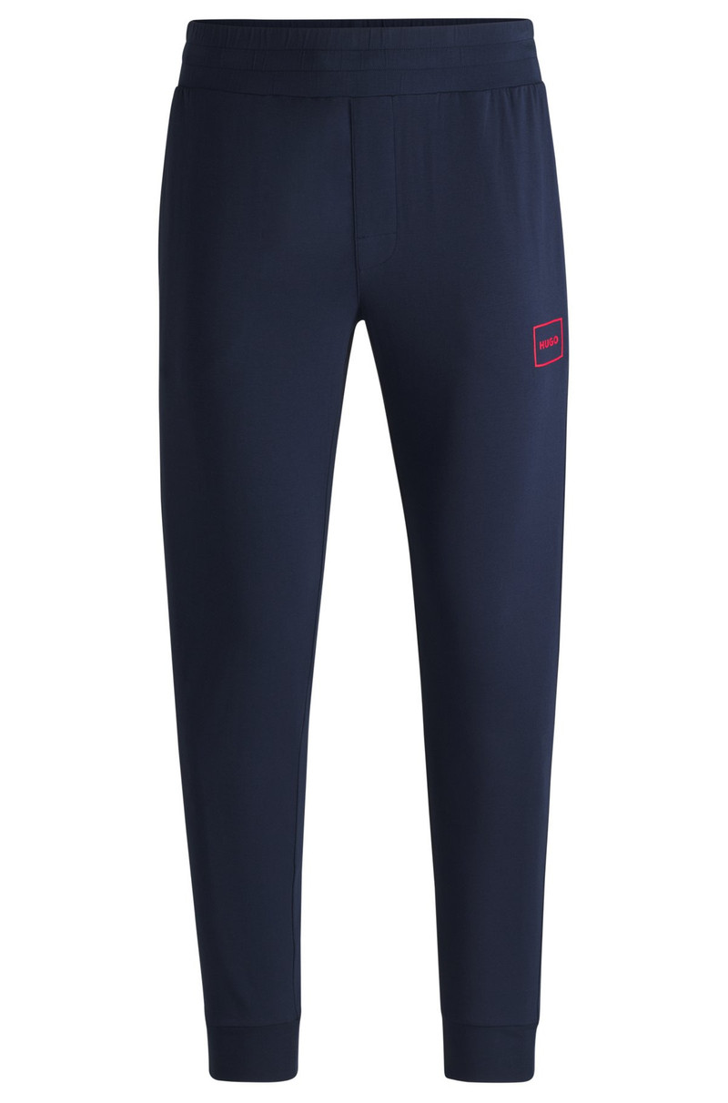 STRETCH-COTTON TRACKSUIT BOTTOMS WITH LOGO PRINT 1
