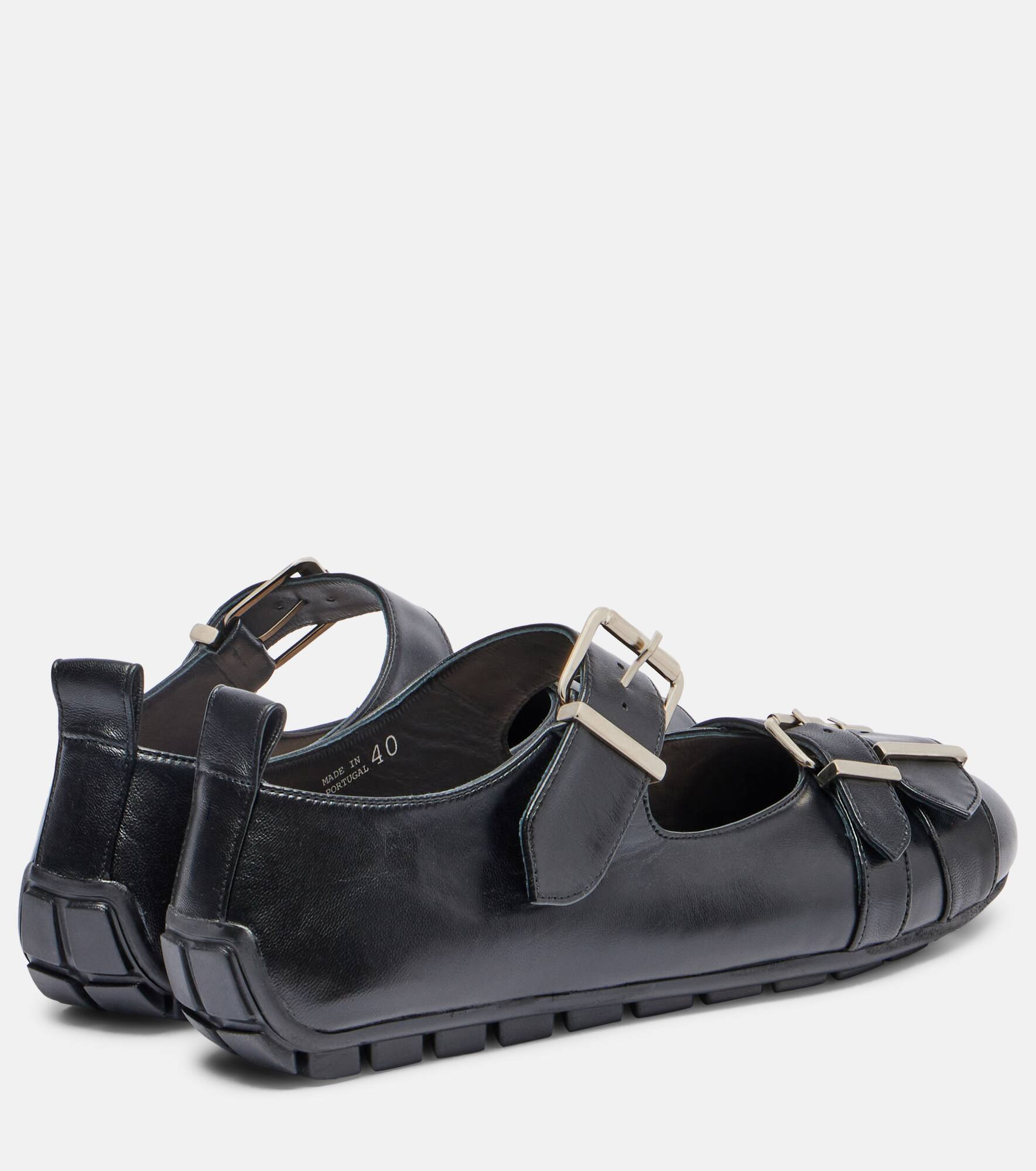 Buckle Ballerina leather ballet flats - 2