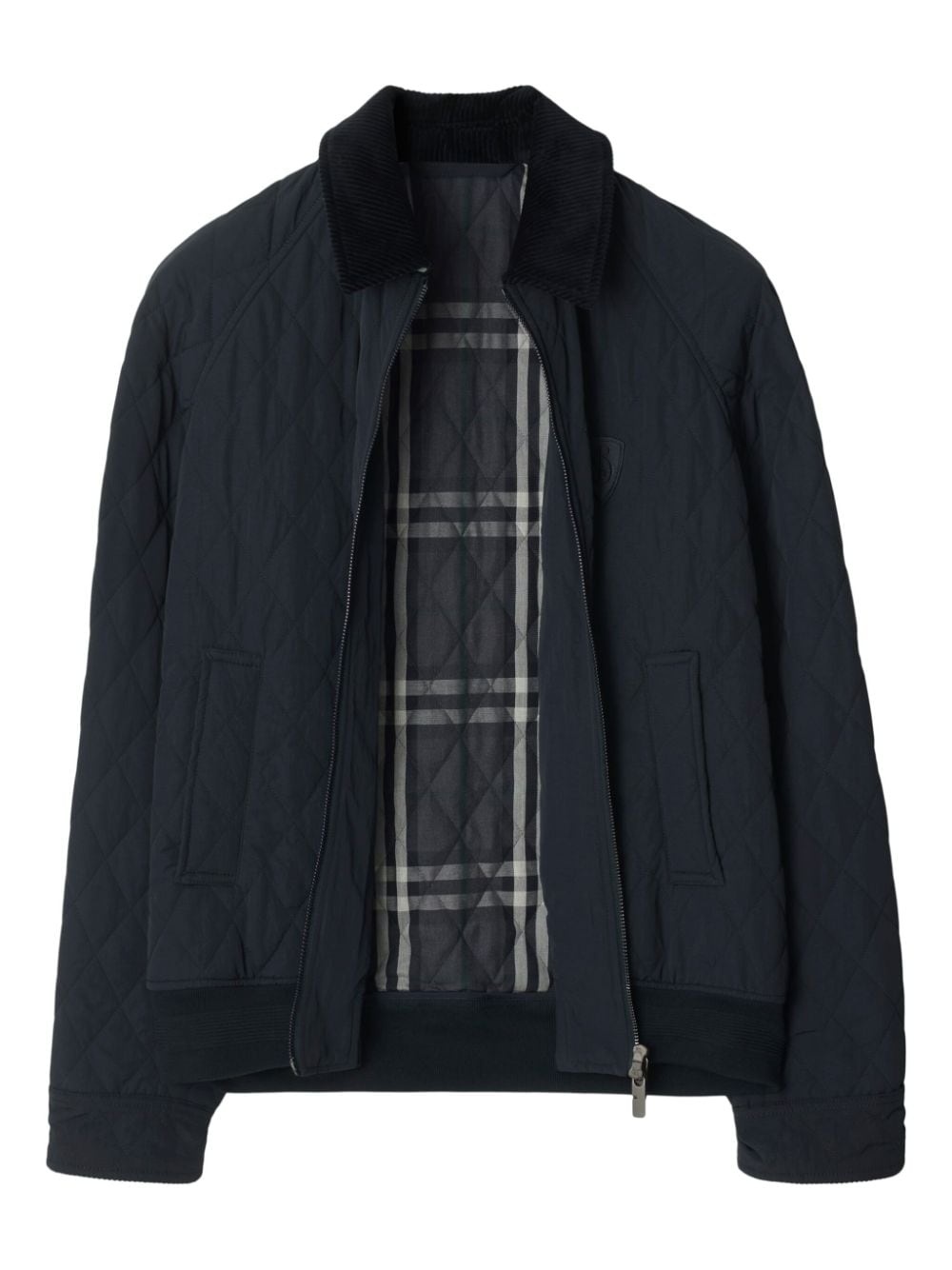 logo-embroidered padded jacket - 5