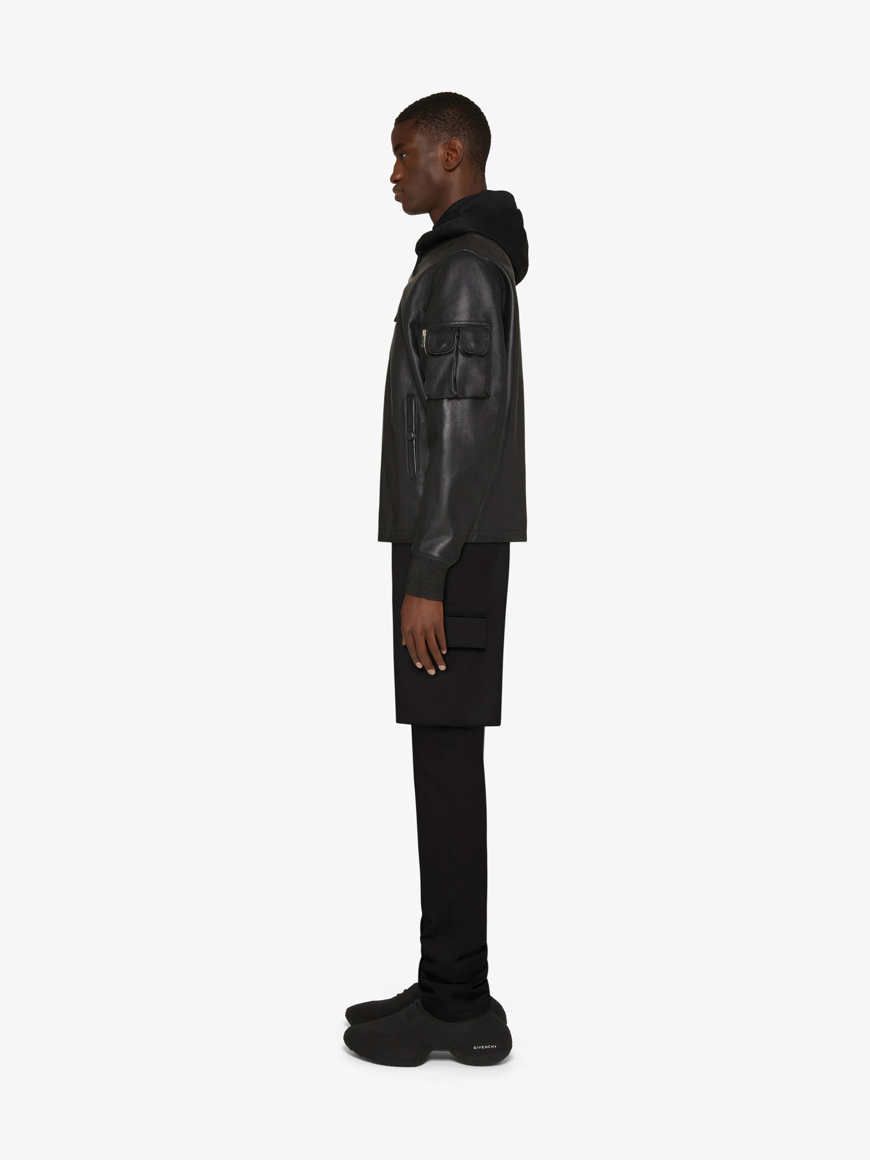 SLIM FIT CARGO PANTS IN WOOL - 3
