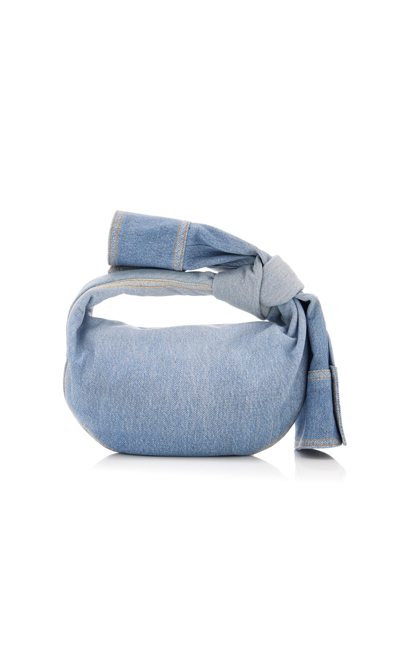 Mini Jodie Denim-Printed Leather Bag blue - 4