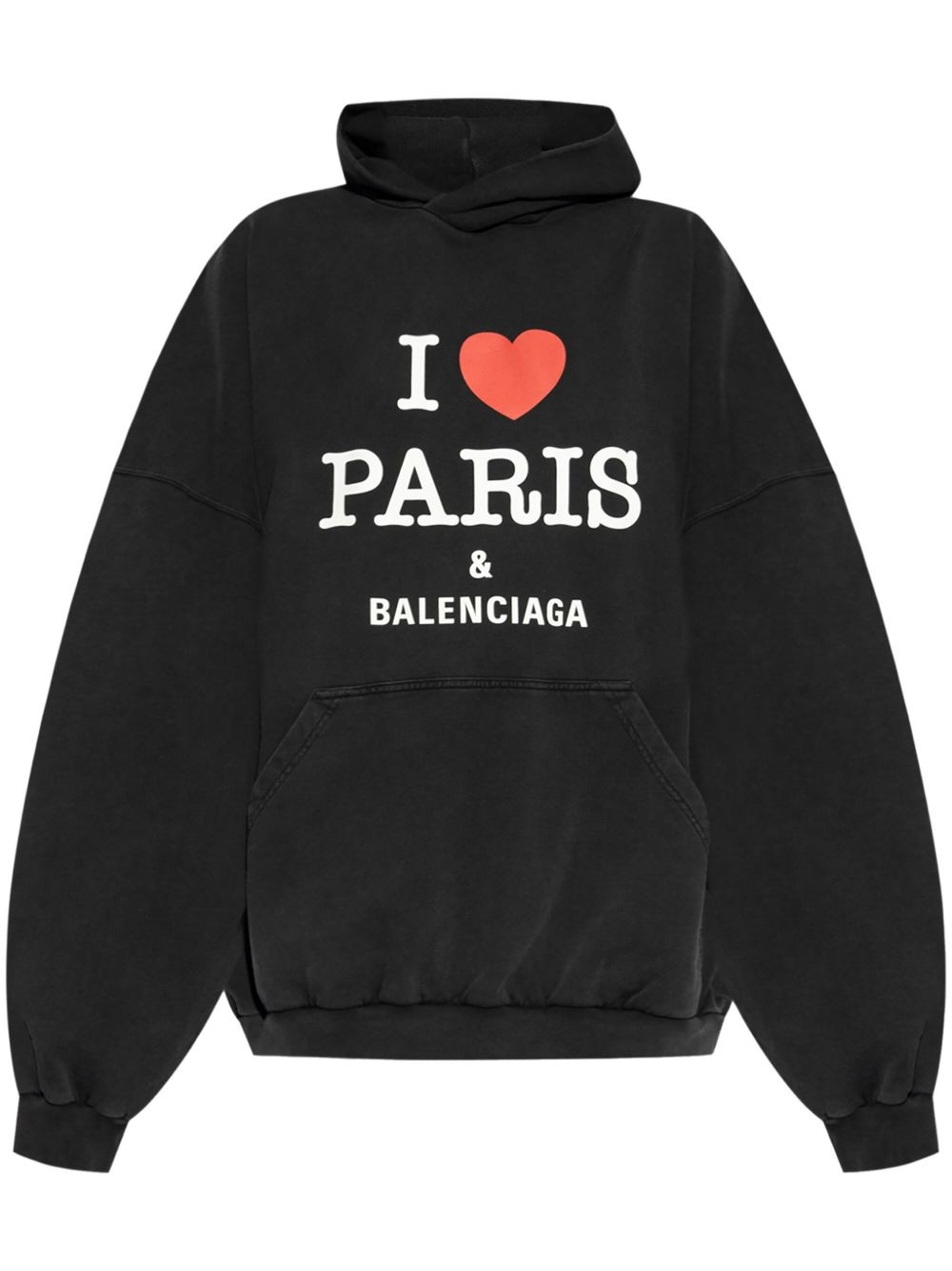 slogan-print hoodie - 1