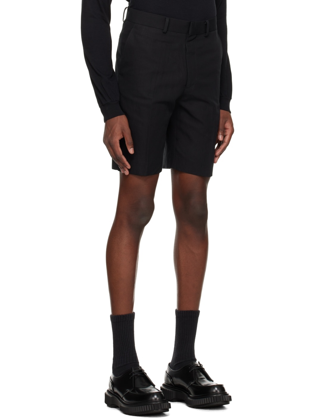 Black Hard Twist Finx Shorts - 2