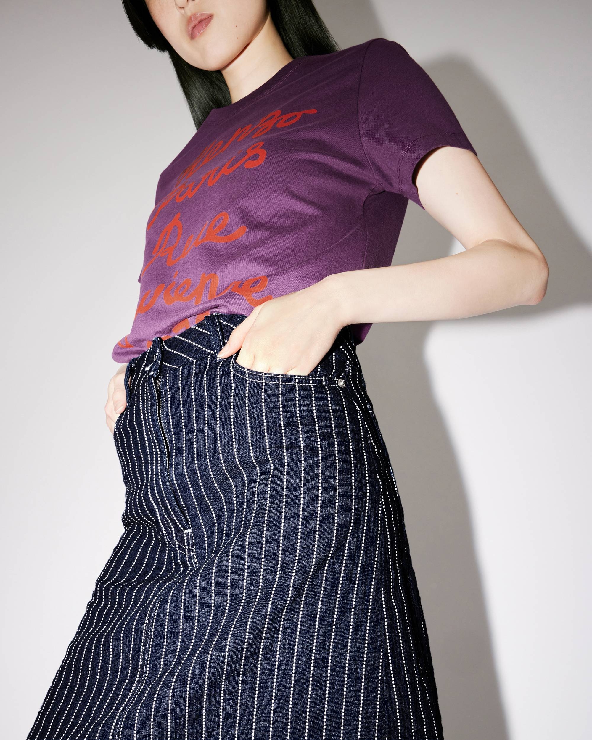 'KENZO Sashiko Stitch' denim skirt - 7