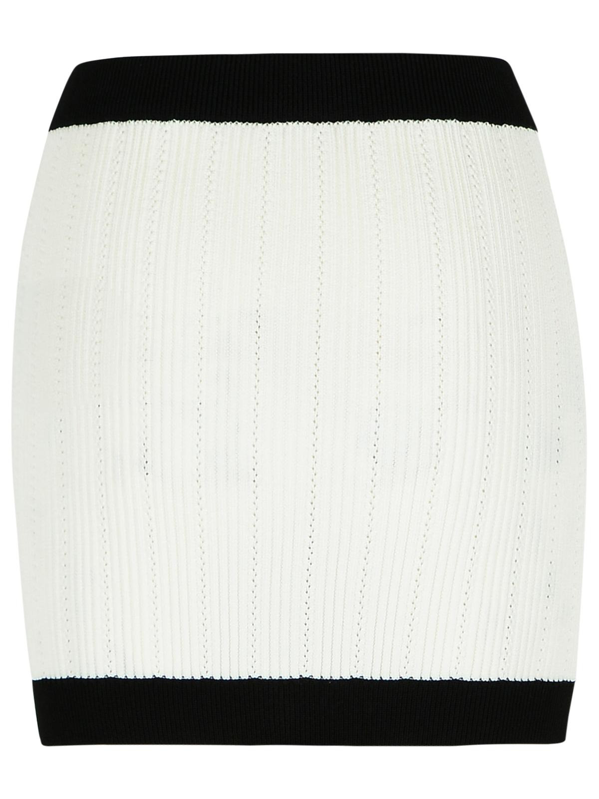 Balmain Mini Skirt In White Viscose Blend Women - 3