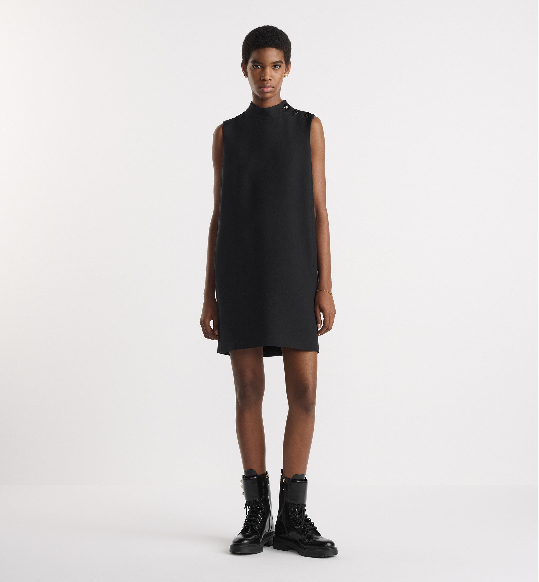 Short Dress with 'CD' Buttons - 2