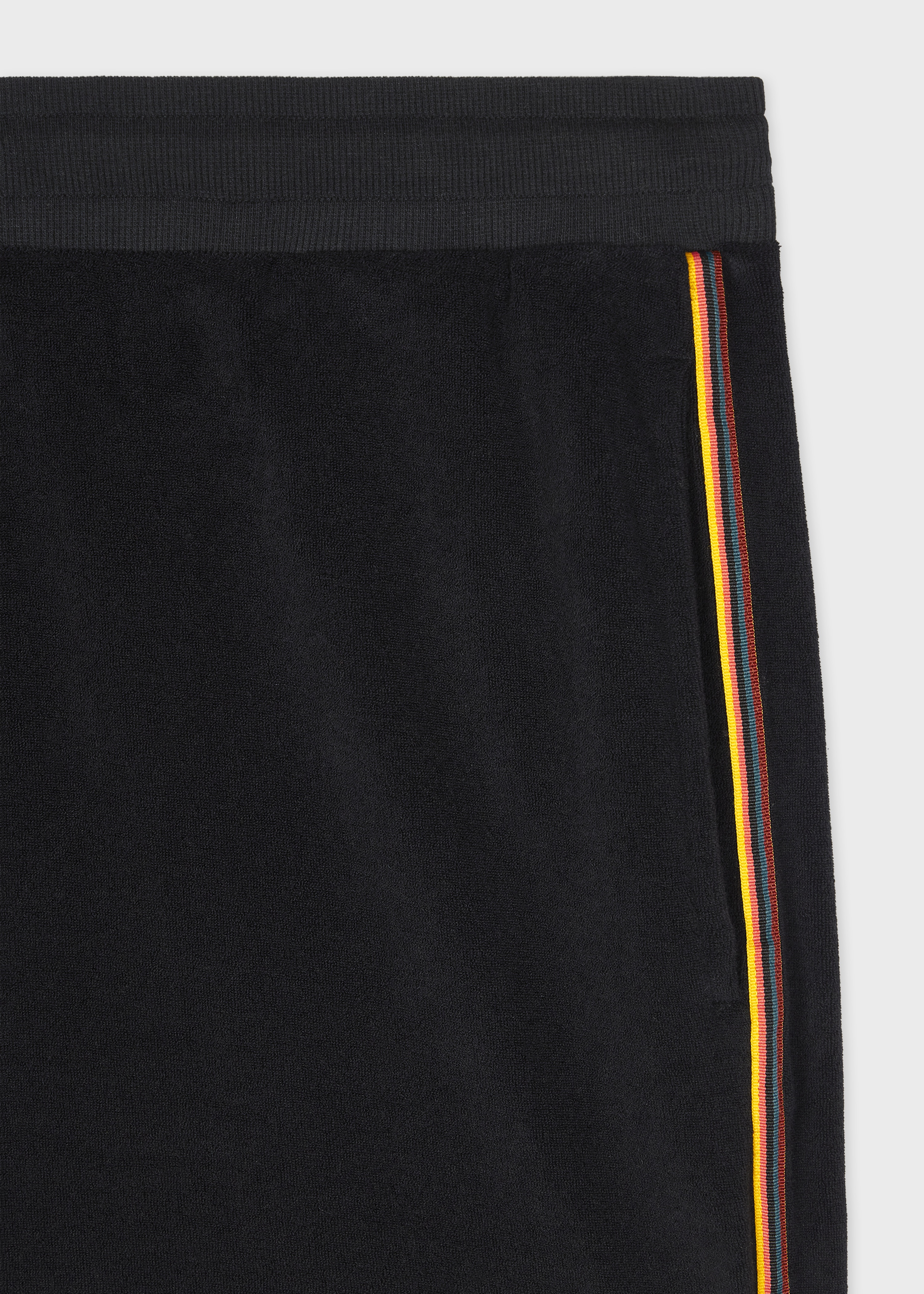 Black Towelling Lounge Shorts - 3