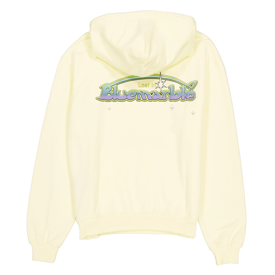 Bluemarble Men's Tender Yellow "Lost In" Print Hoodie - 2
