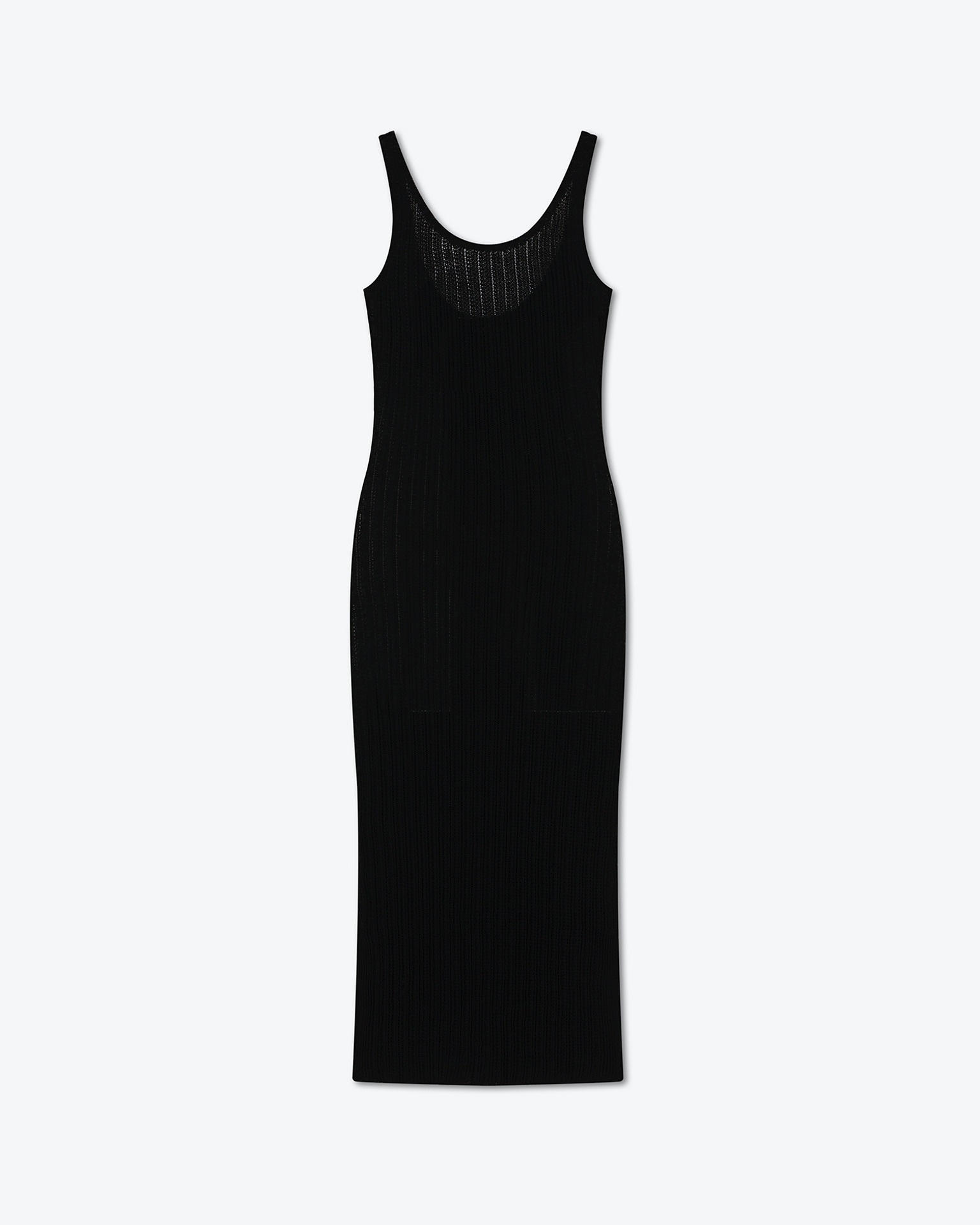 CAYA - Ribbed-knit midi dress - Black - 1
