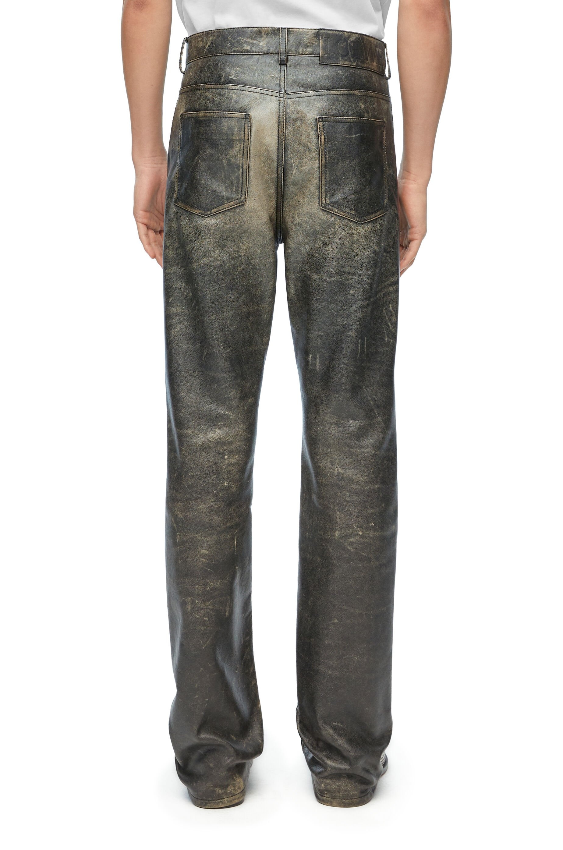 Bootleg trousers in nappa calfskin - 4