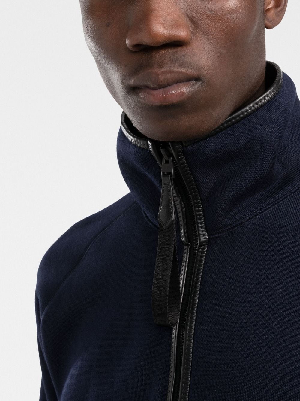 funnel neck zip-up jumper - 5