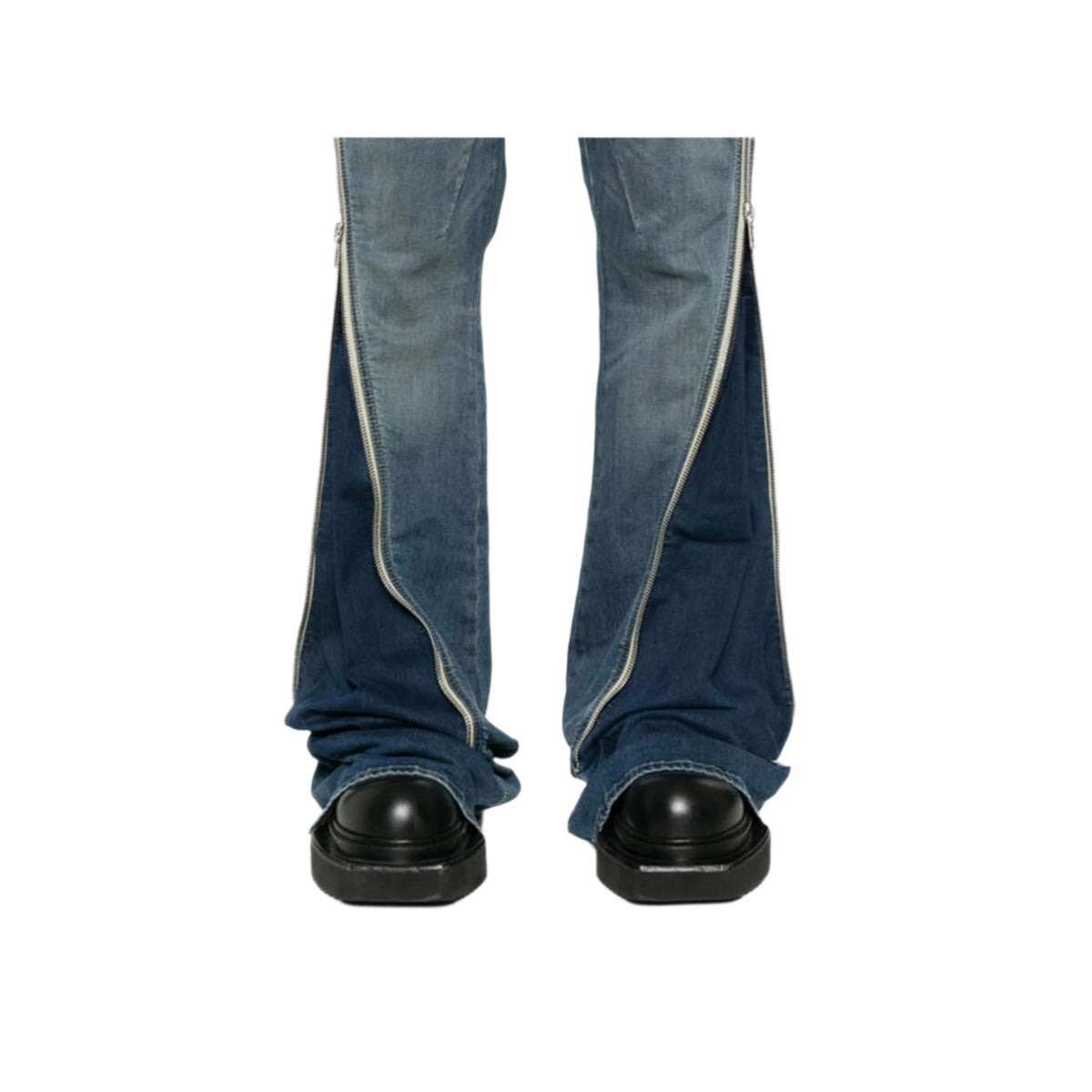 VOLAN BANANA HIGH-RISE DENIM PANTS (WASHED INDIGO) - 2