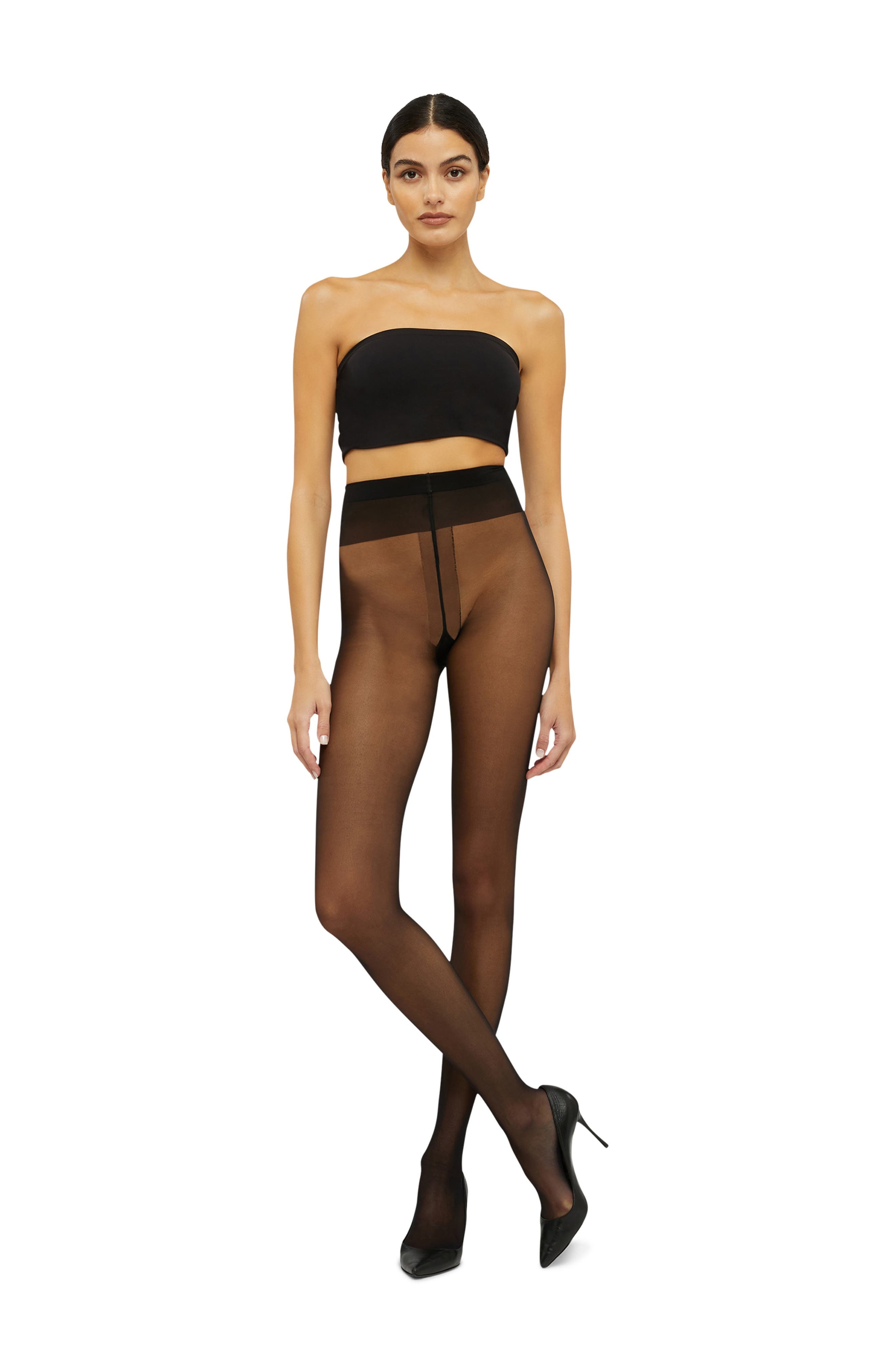 Wolford Individual 10 Pantyhose in Black at Nordstrom - 7