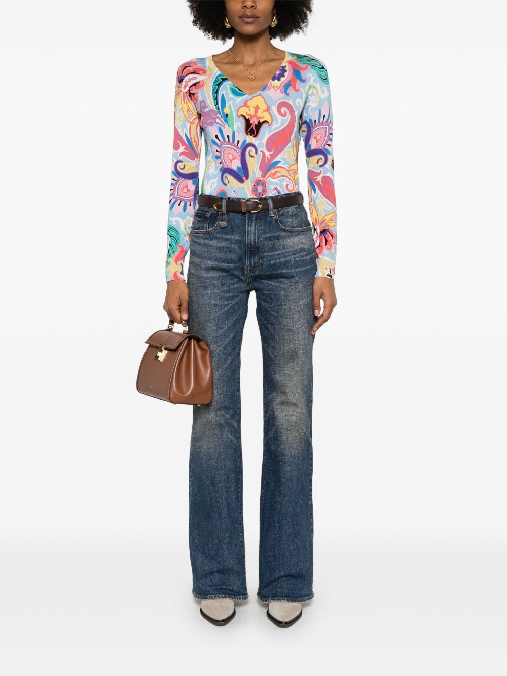 paisley-print sweater - 2