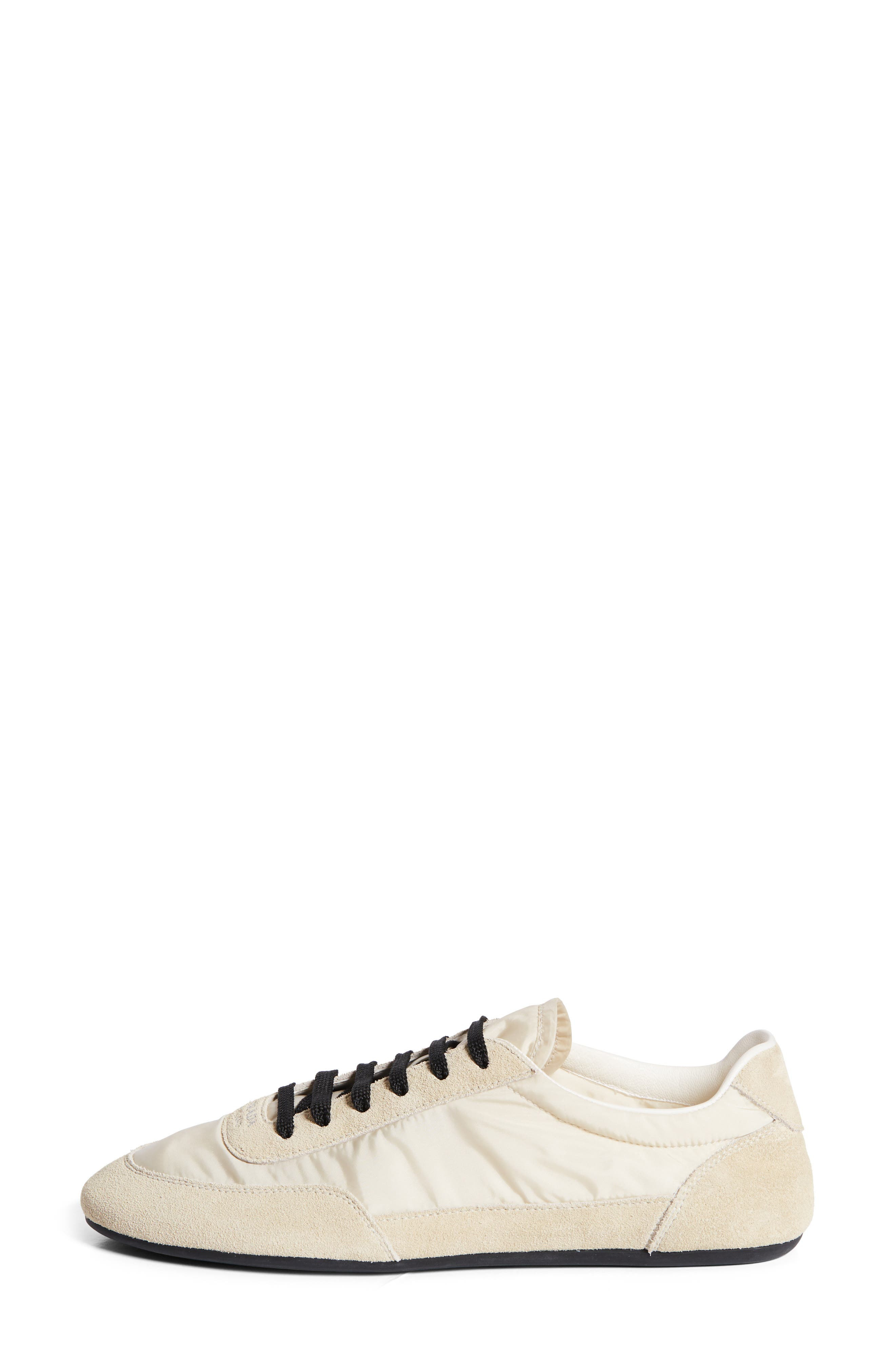 Prada Collapse Mixed Media Low Top Sneaker in Avorio at Nordstrom - 3