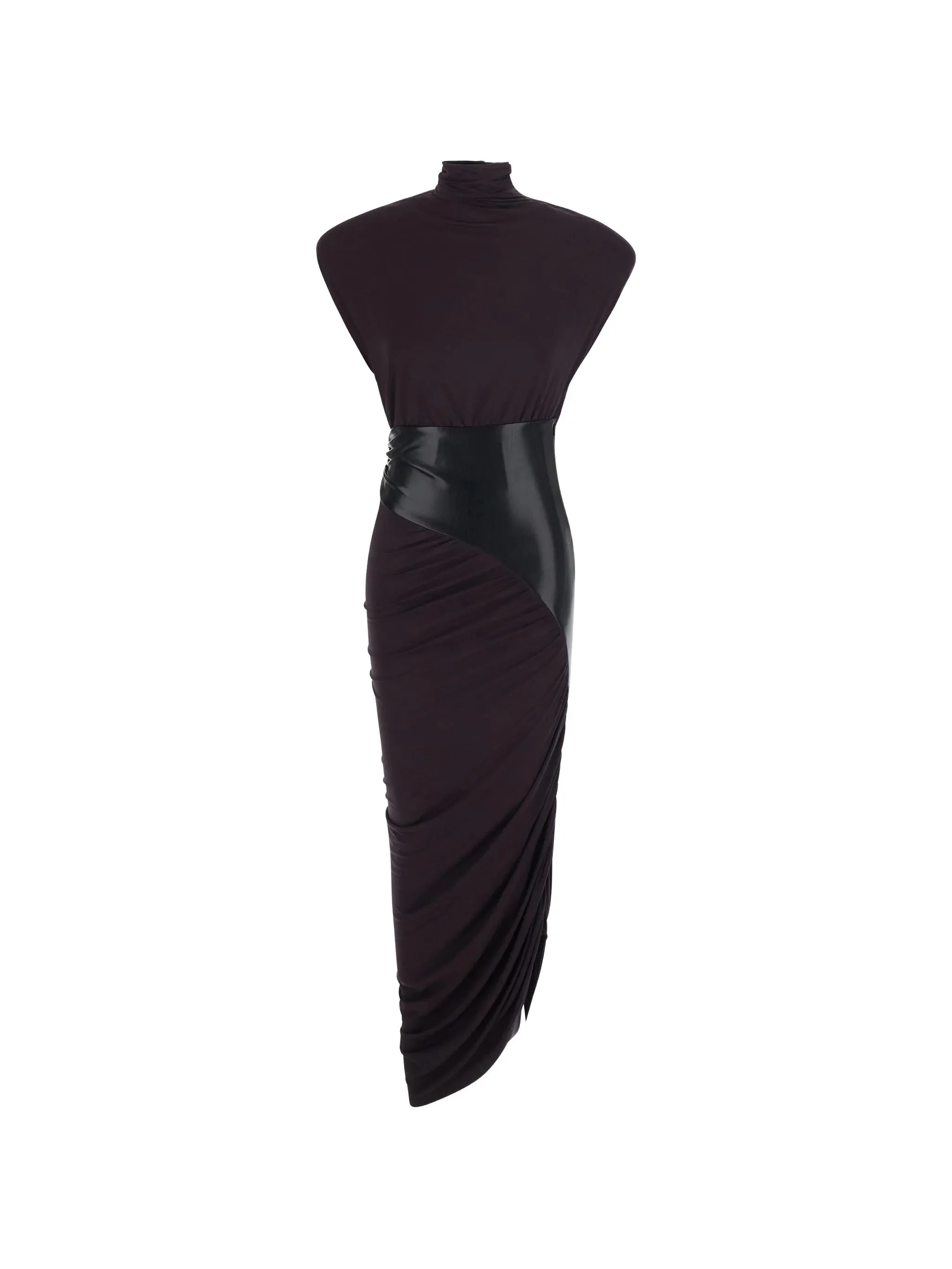 The Andamane Ursula Ruched High-neck Maxi Dress - 1