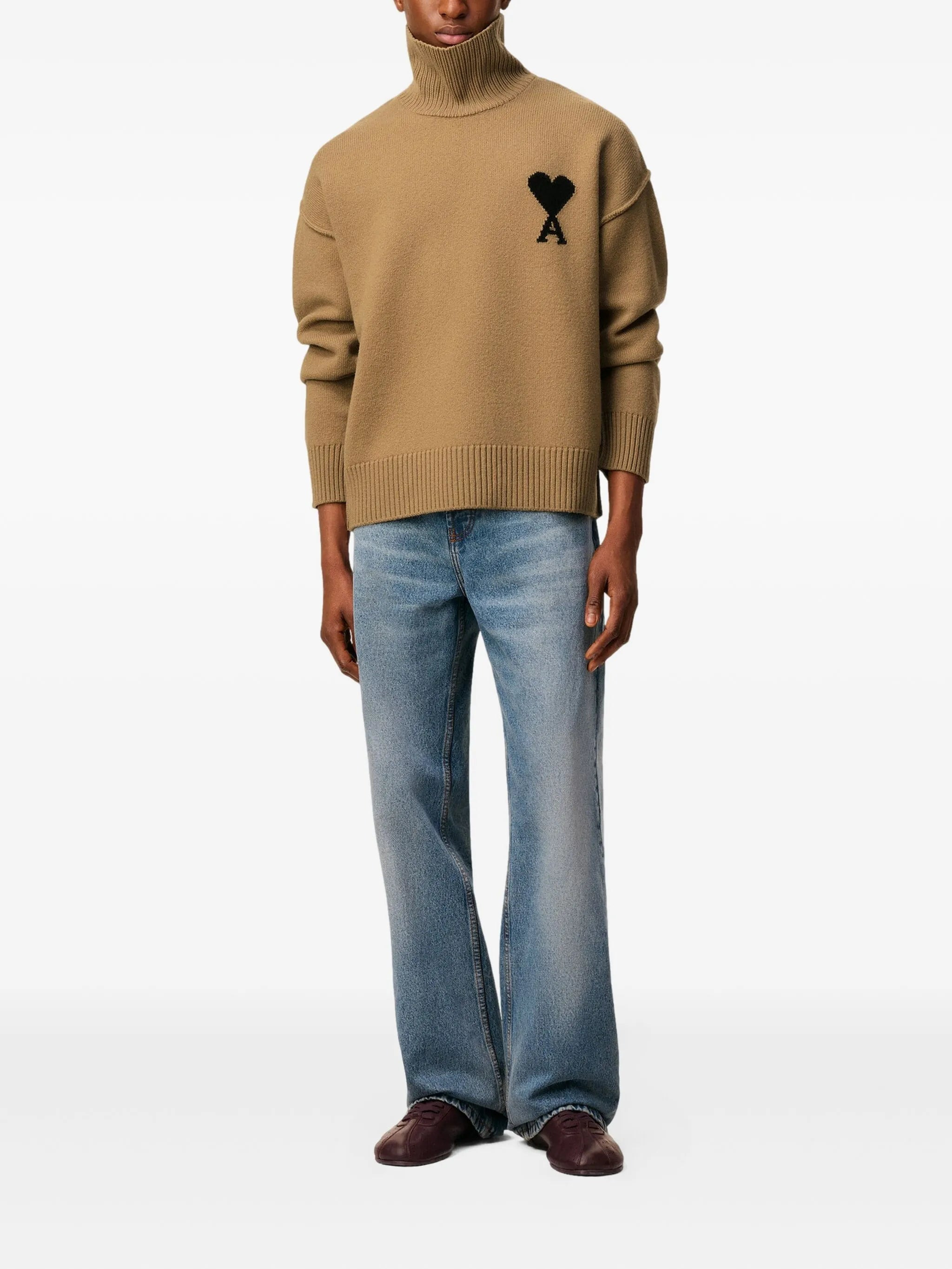Ami Paris Ami De Coeur Funnel-neck Sweater - 6