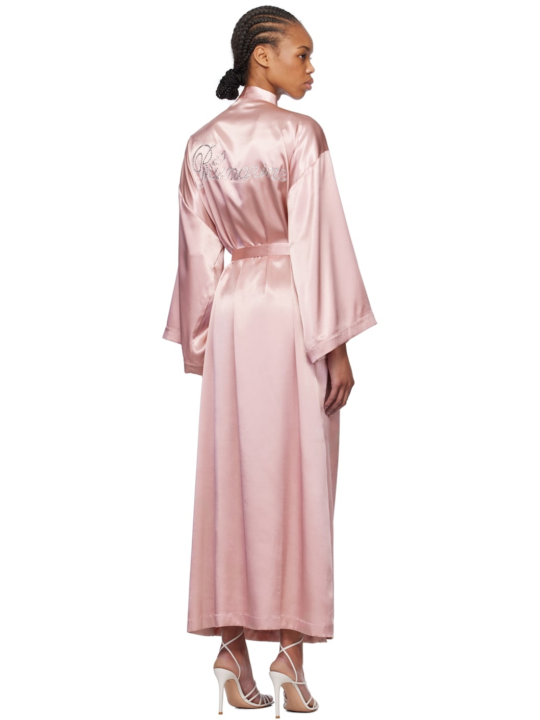 Pink Rhinestone Logo Robe - 3