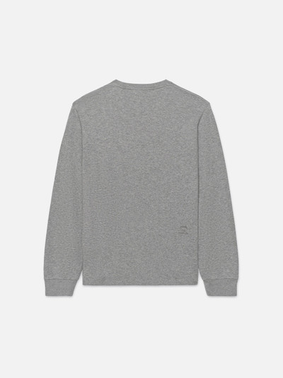 FRAME Duo Fold Long Sleeve Crew in Heather Grey outlook