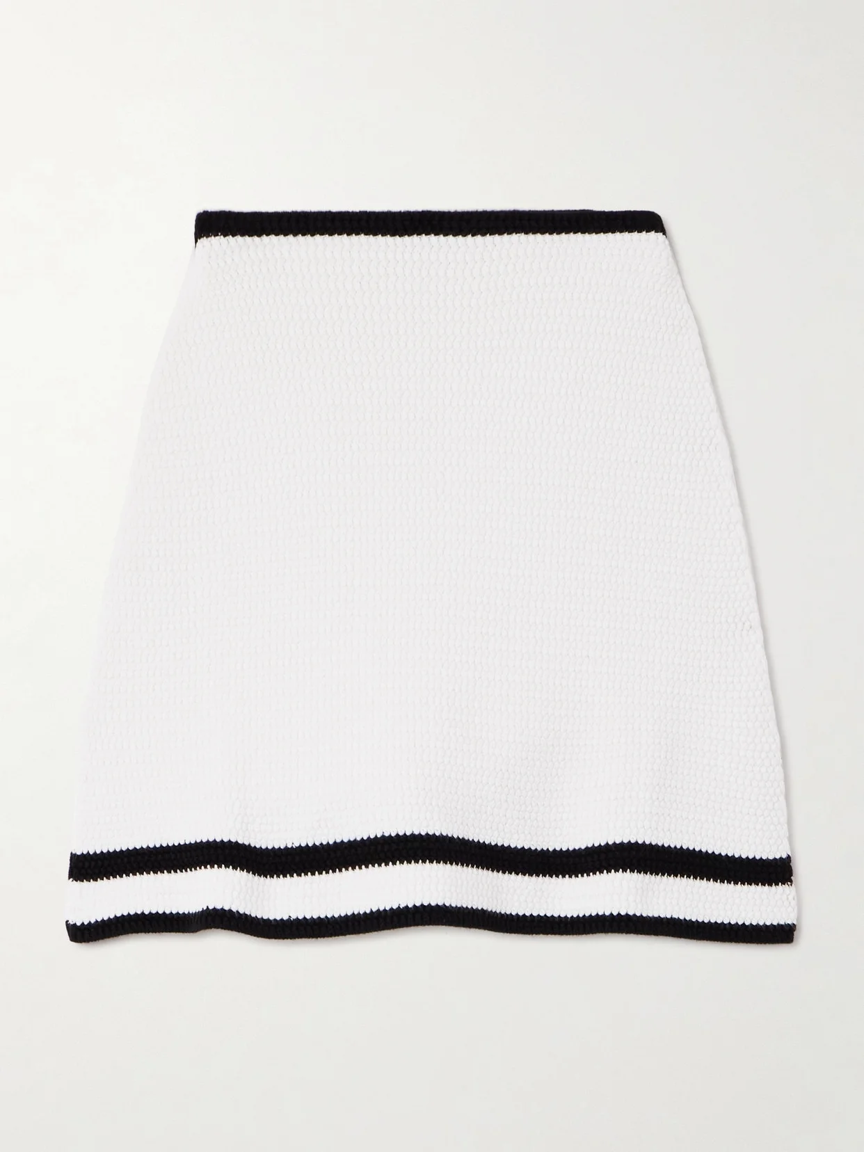 Striped Cotton-blend Mini Skirt - 1