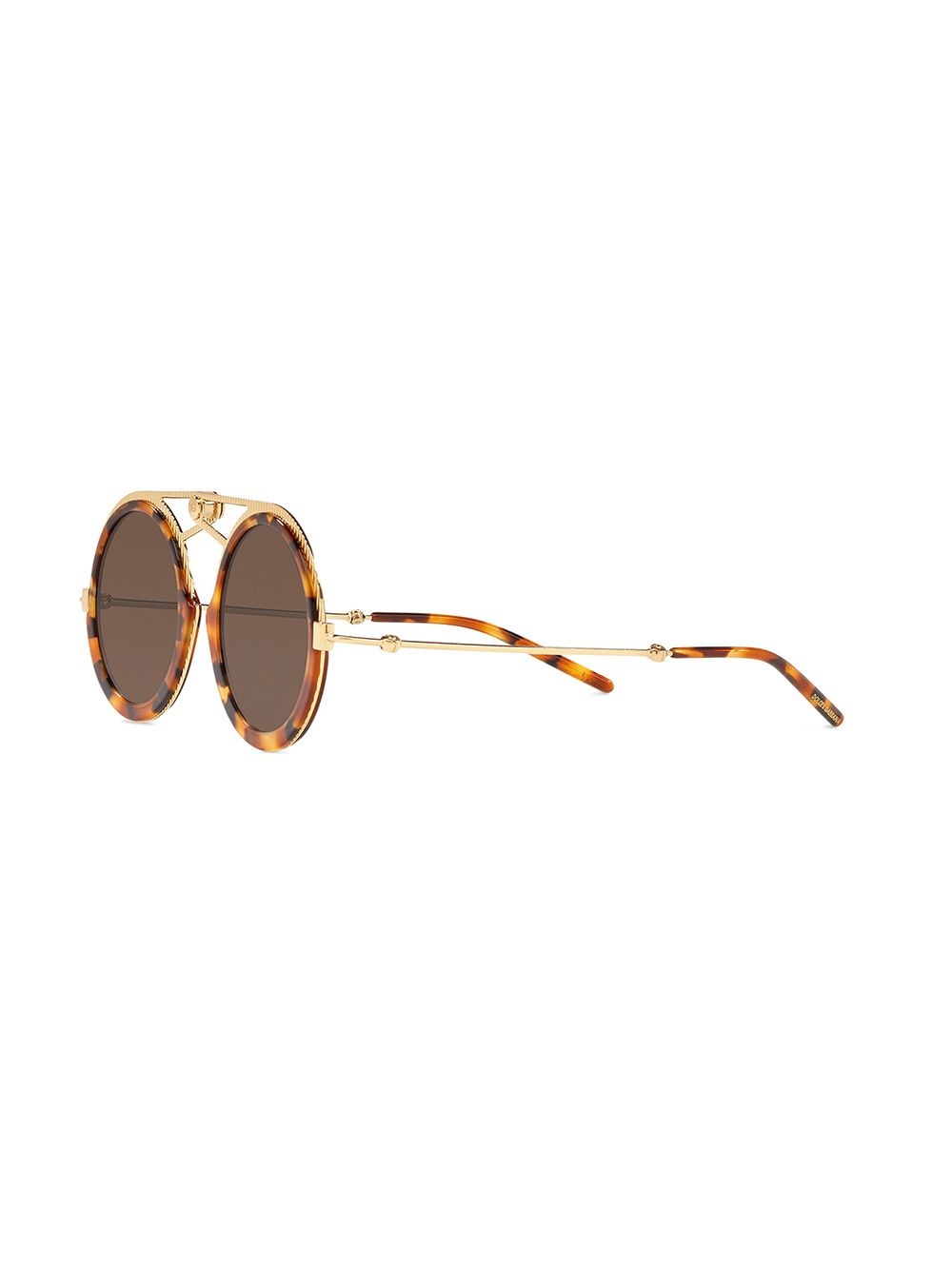 tortoiseshell aviator frame sunglasses - 2