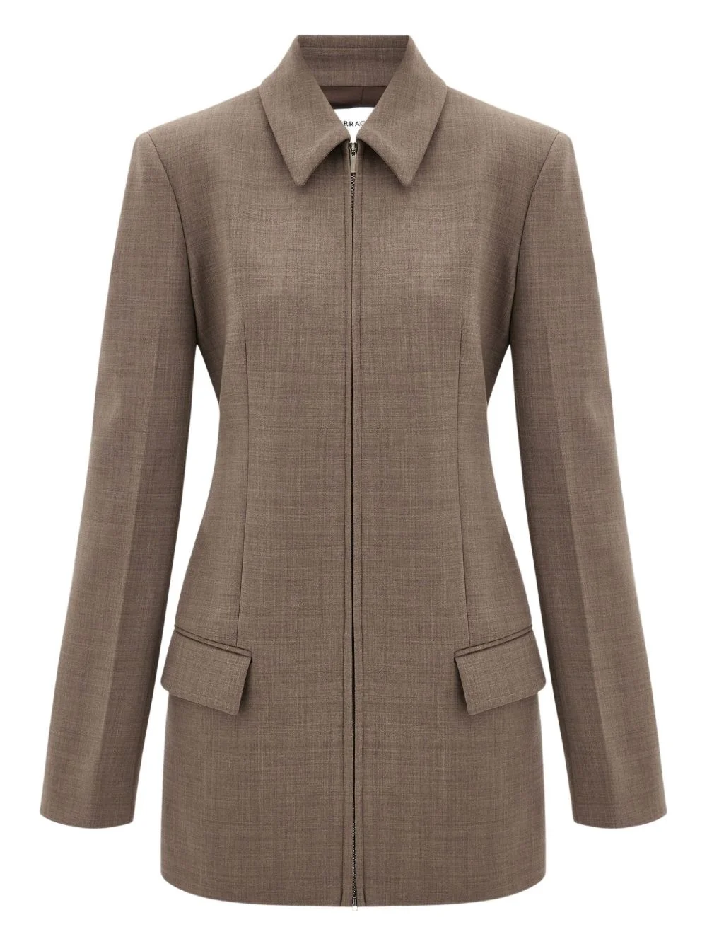 zip-fastening blazer - 1