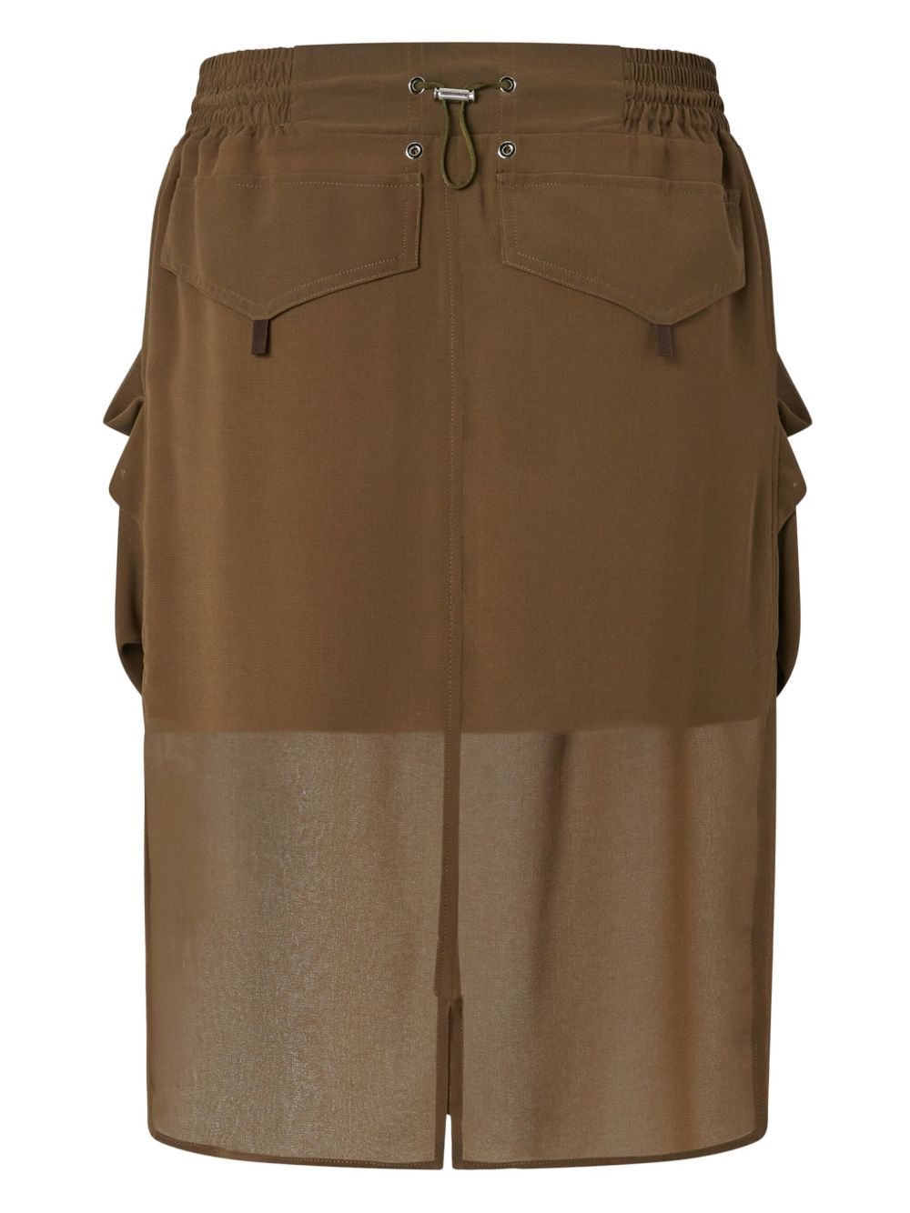 eyelet-detail midi skirt - 2