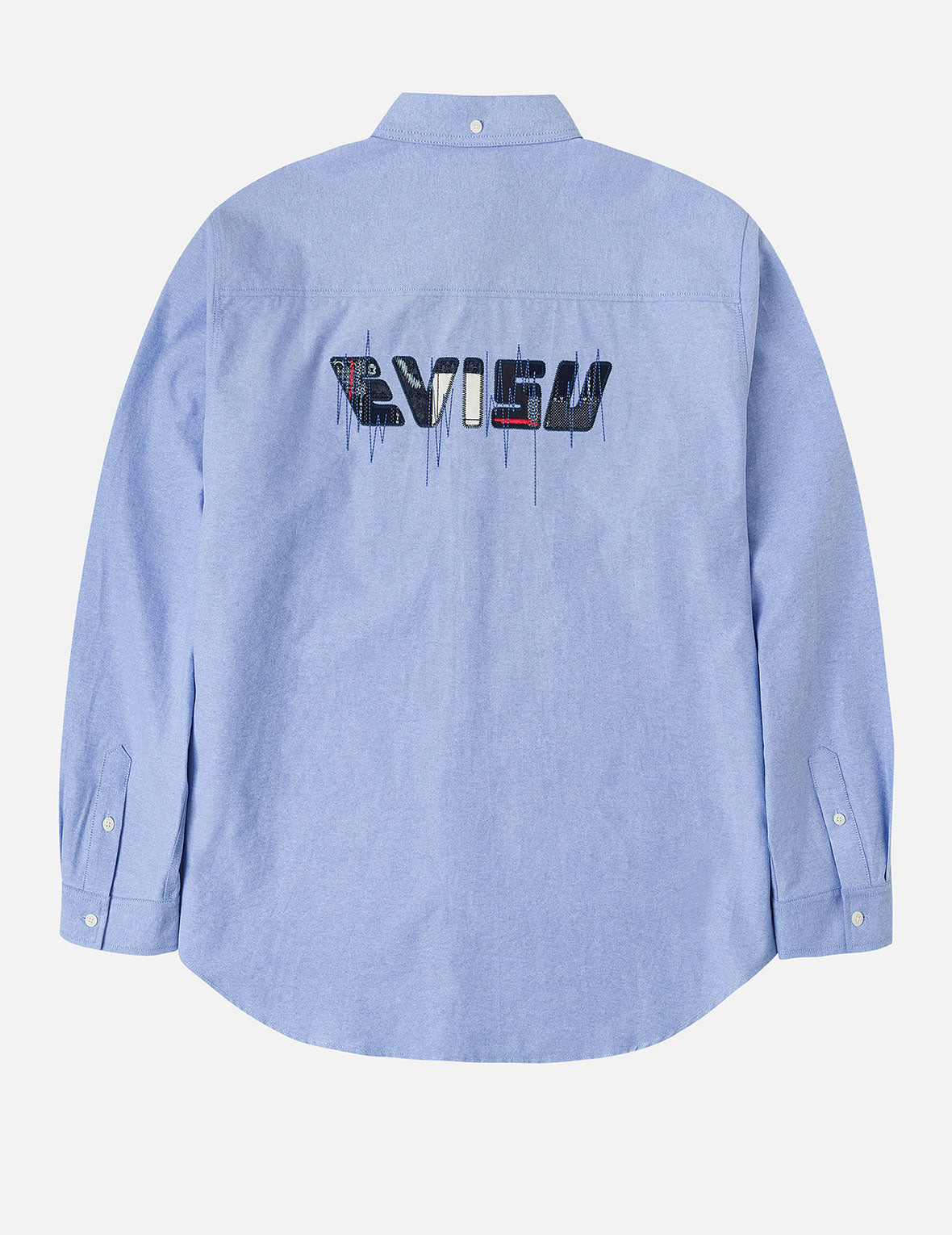 Logo Sashiko and Seagull Print Relax Fit Long-sleeve Shirt - 3