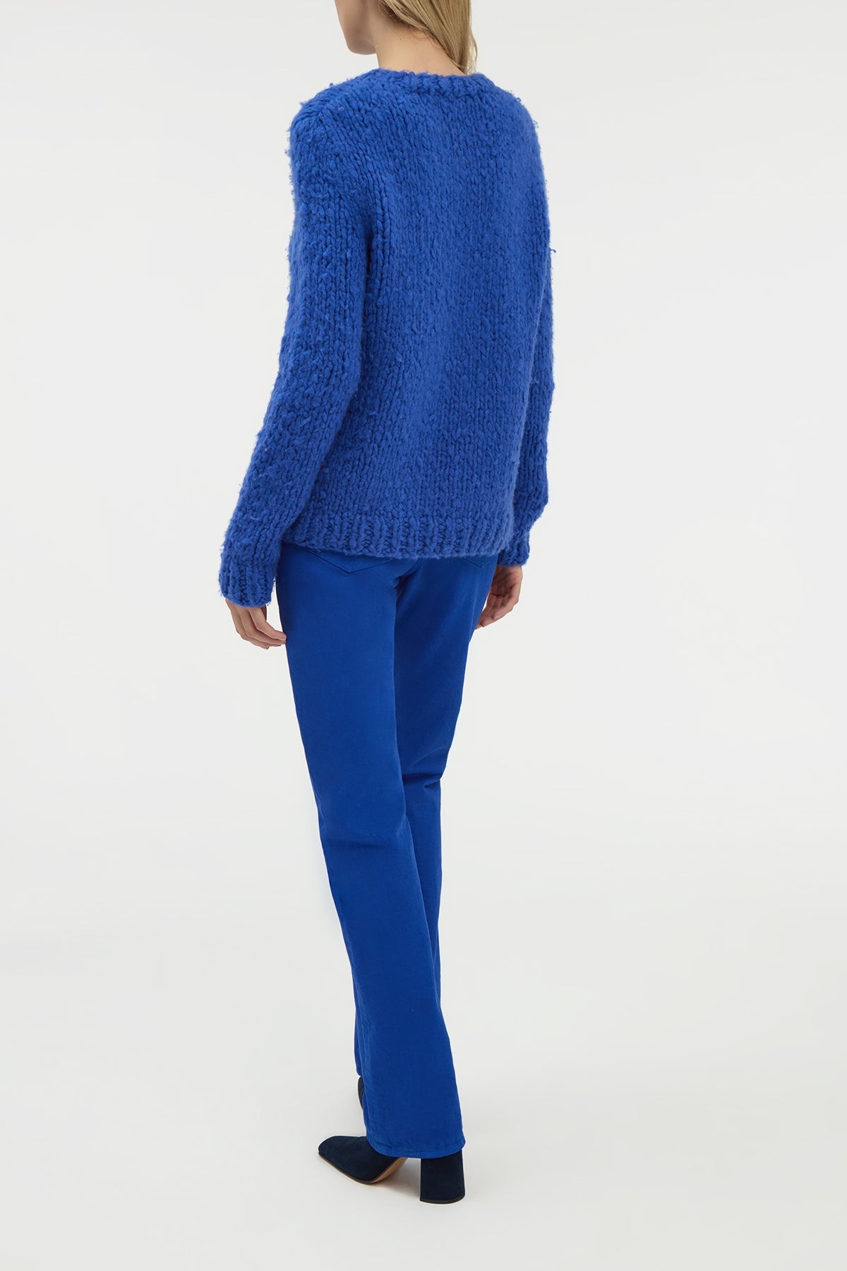 Lawrence Knit Sweater in Cobalt Welfat Cashmere - 4
