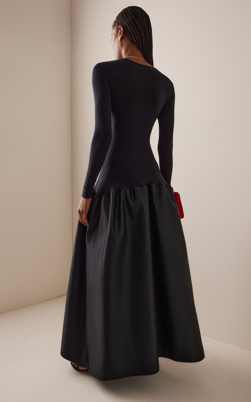 Catrin Flared Satin Dress black 4
