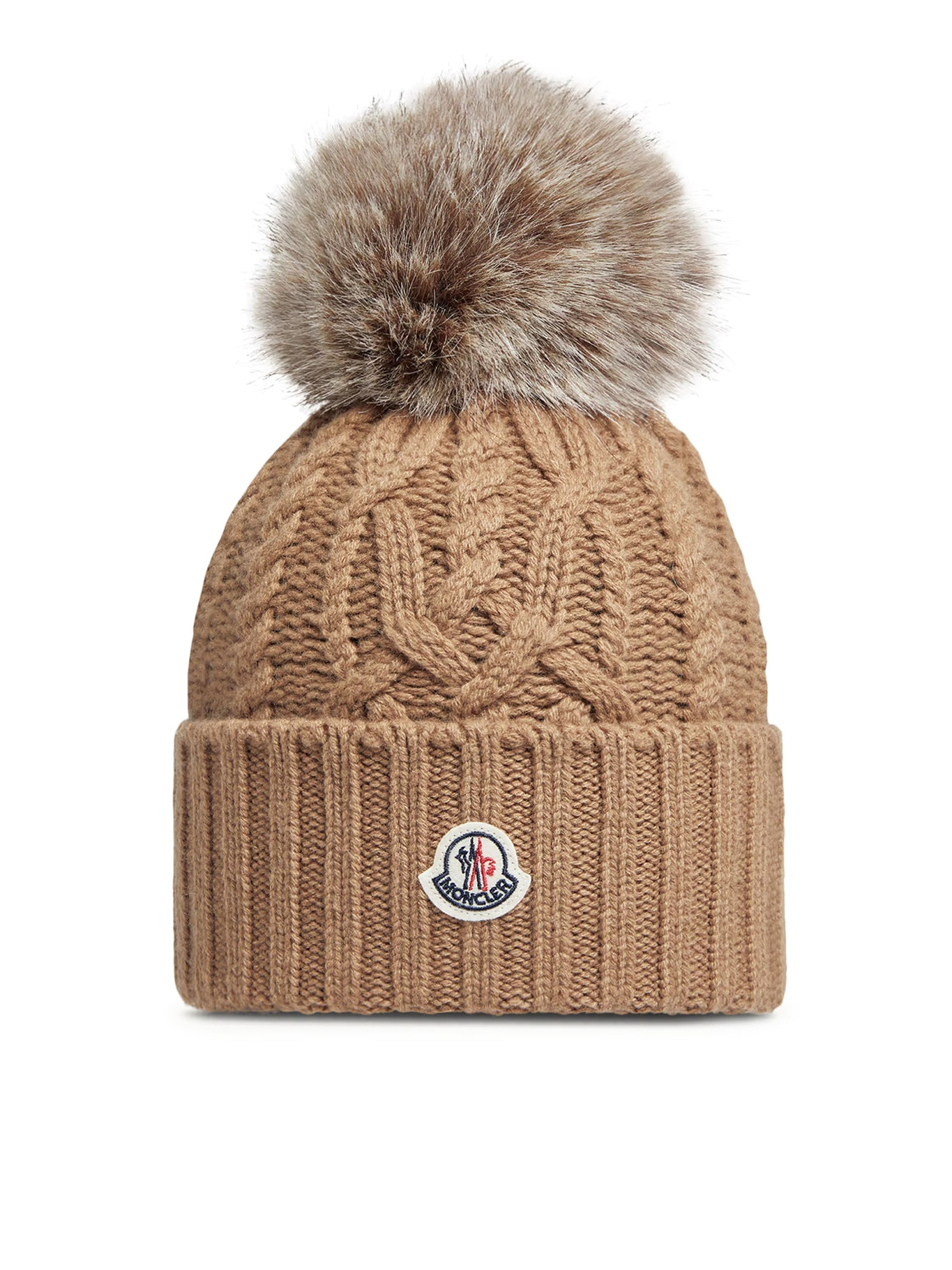 CASHMERE BLEND POM POM HAT - 1