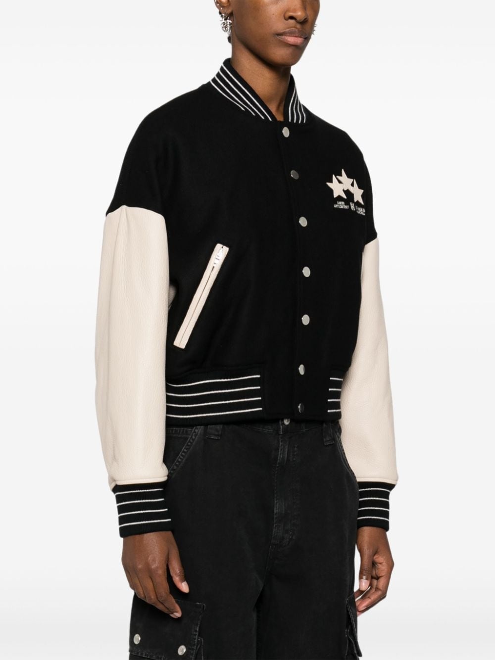 Stars colour-block bomber jacket - 3