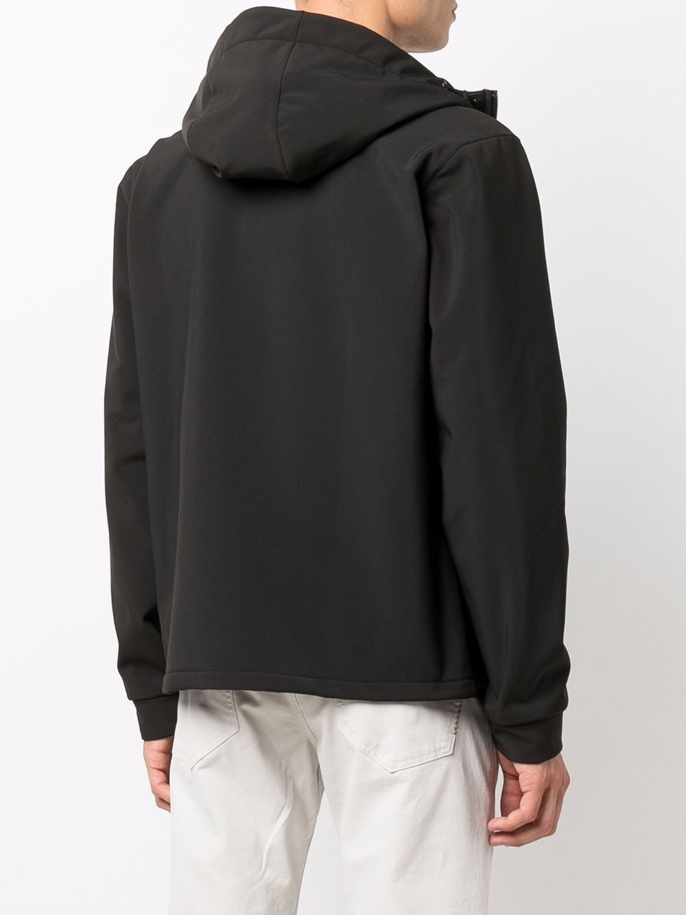 stretch-design hooded zip-up jacket - 4