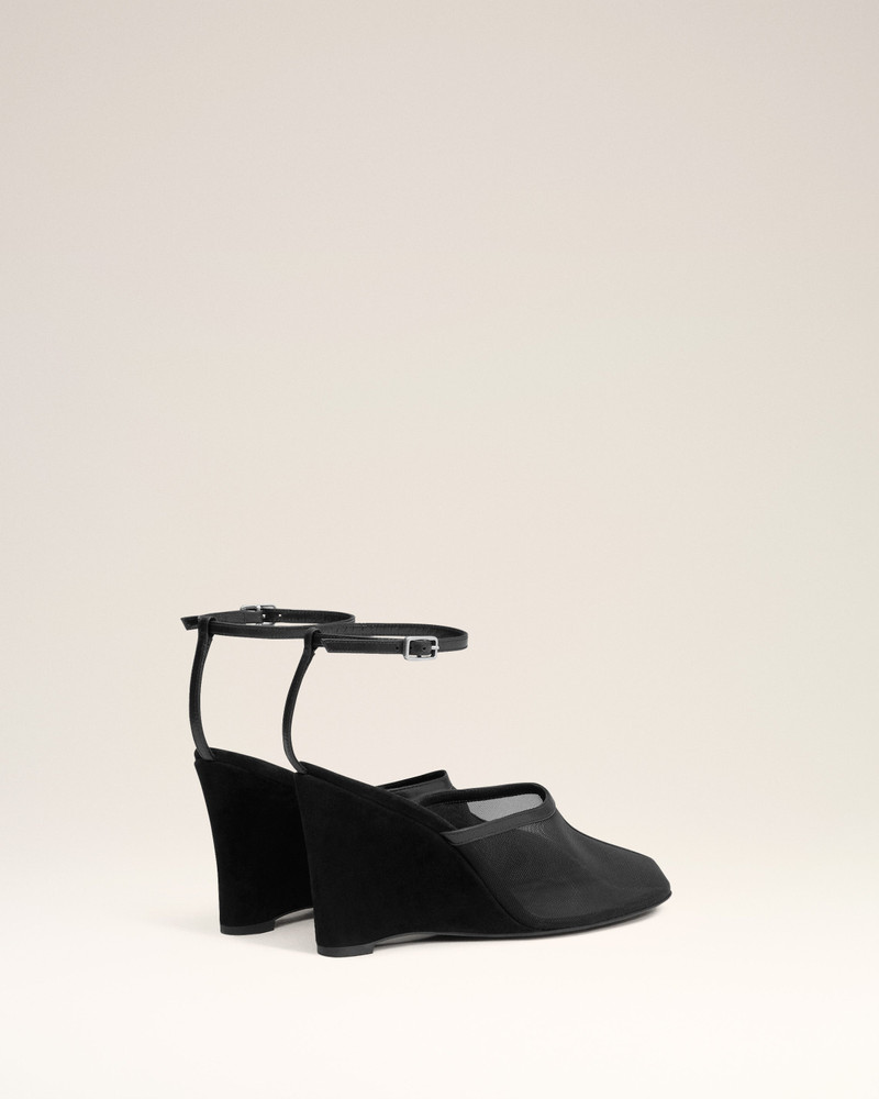BLACK WEDGE MULES 4