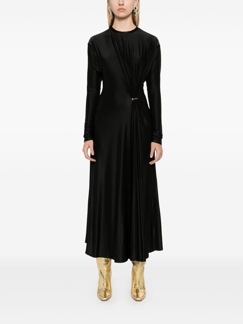 gathered-detail dress - 2