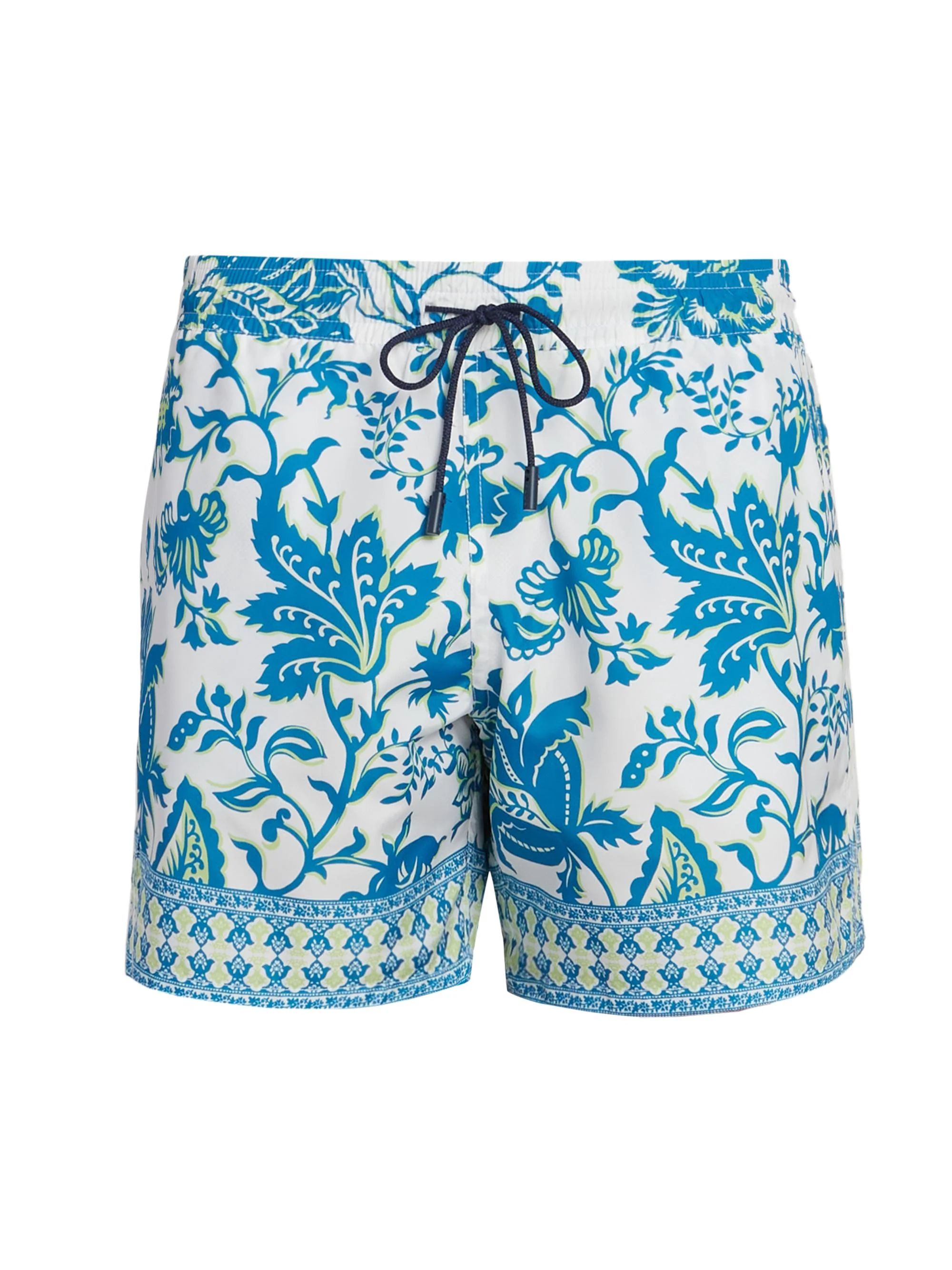 Men's Aqua Print Swim Trunks - Stampa Blue - 1