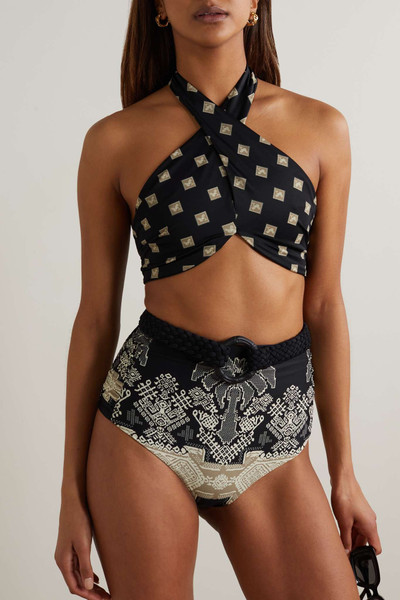 Johanna Ortiz Imilla printed halterneck bikini top outlook