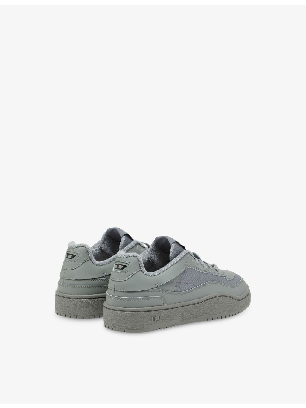 Oval Skate Leather and Fabric Trainers - 4